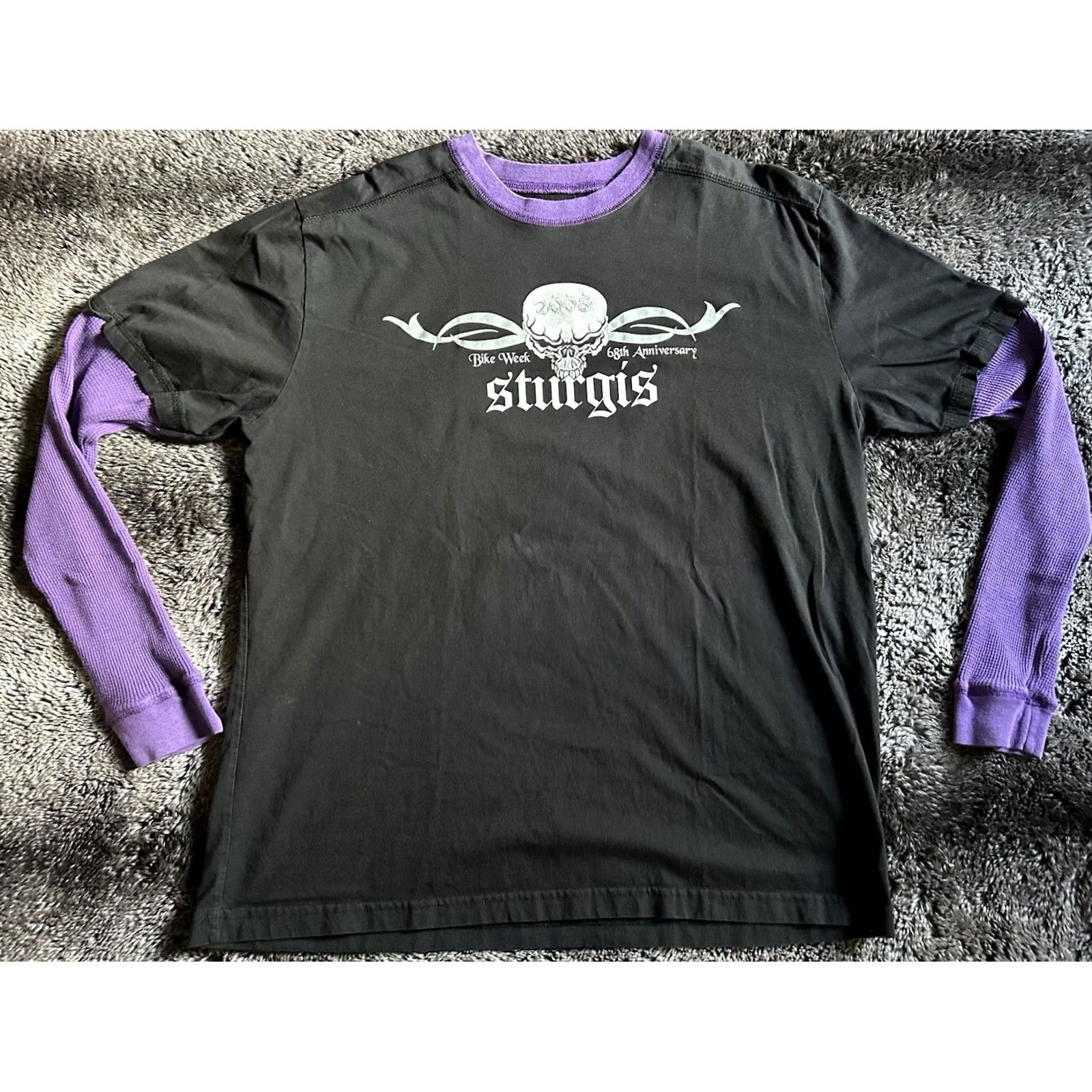 Vintage VINTAGE Sturgis Bike Week 2008 Women XL Built In Sleeves Rare Skull Biker T-Shirt Size XL / US 12-14 / IT 48-50 - 2 Thumbnail
