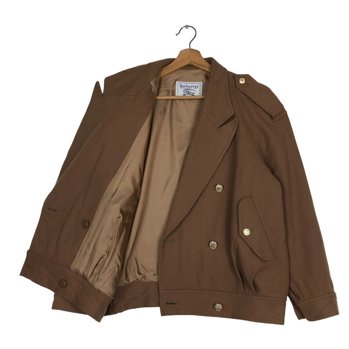 Burberry 🔥RICH BROWN - VINTAGE WOOL BOMBER JACKET BURBERRYS Size US M / EU 48-50 / 2 - 11 Thumbnail