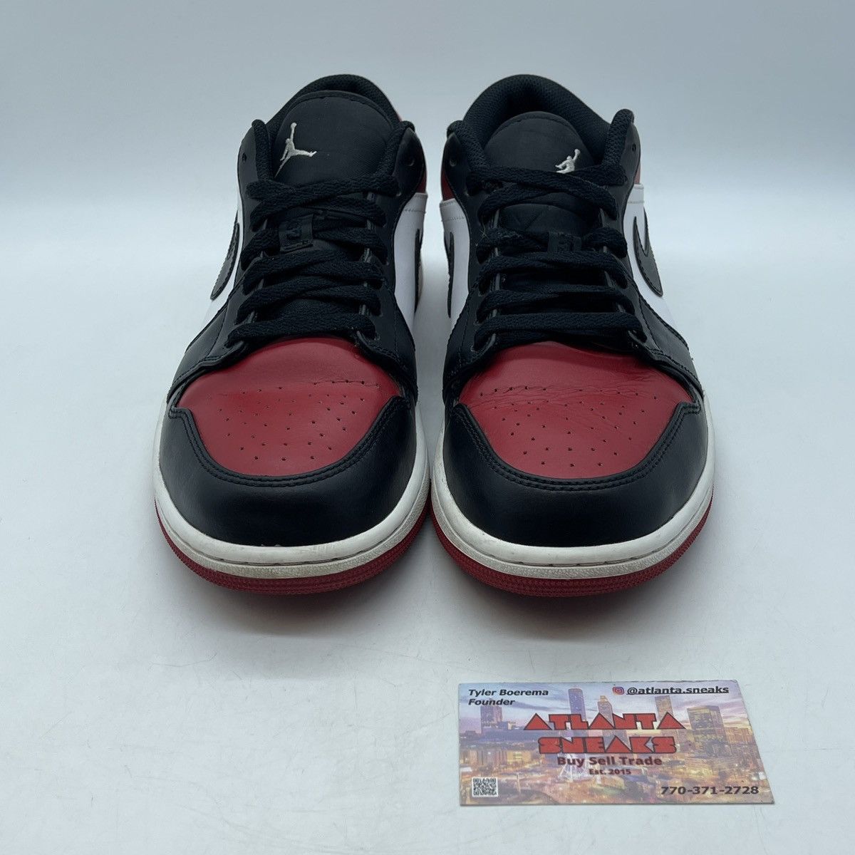 Jordan Brand Air Jordan 1 low bred toe Size US 10.5 / EU 43-44 - 2 Thumbnail