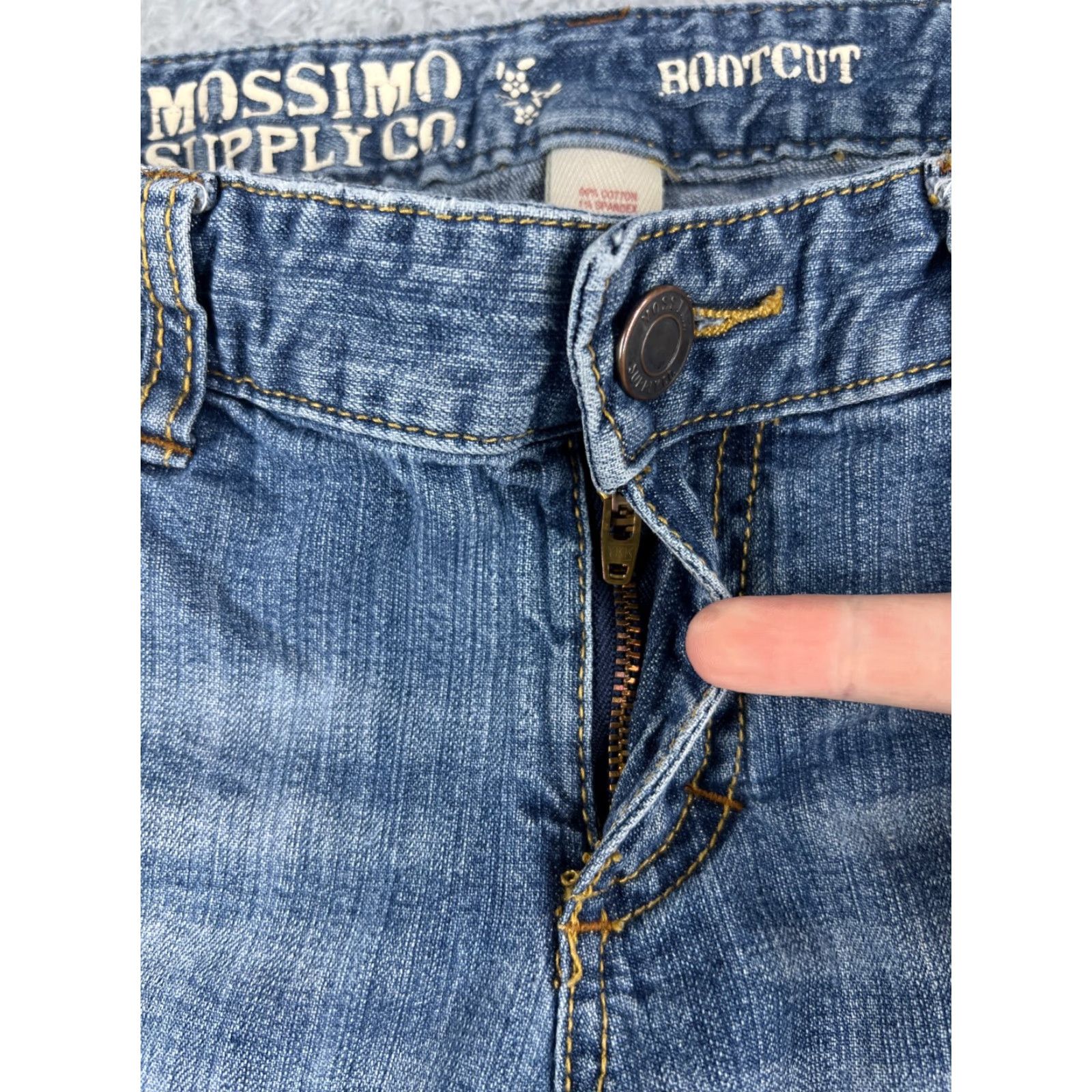 Mossimo Mossimo Jeans Women 7 Blue Denim Bootcut Low Rise Cotton Blend 27x31 Jeans Women Size 28" / US 6 / IT 42 - 5 Thumbnail