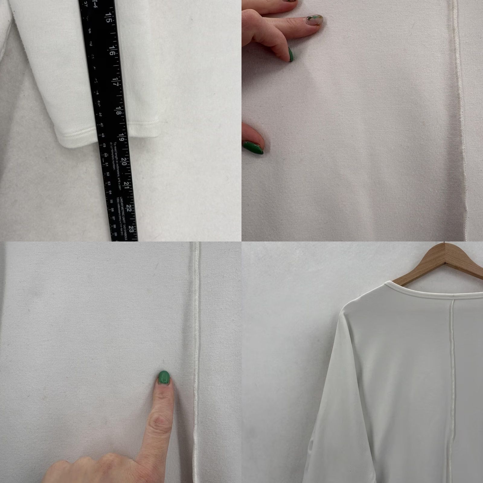 Spanx Spanx AirEssentials Perfect Length Dolman 3/4 Sleeve Top Womens Large White T-Shirt Tunic Crew Neck Casual Polyester Rayon Spandex All Seasons Stretch Size L / US 10 / IT 46 - 8 Thumbnail