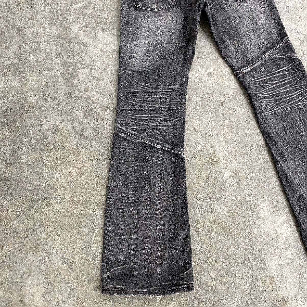 Japanese Brand Edge Rupert Japan Washed Grey Panelled Flared Jeans Size US 30 / EU 46 - 16 Thumbnail