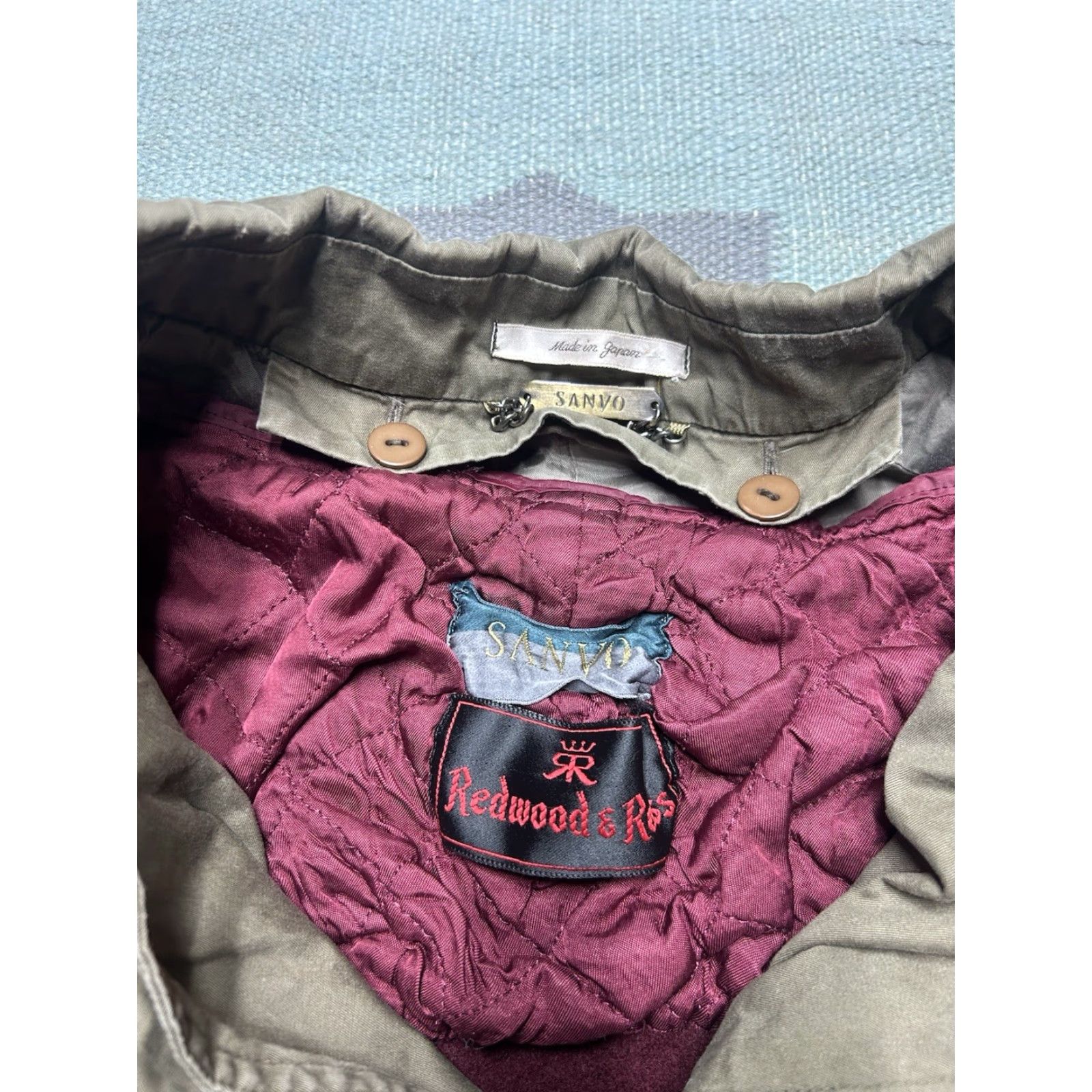 Vintage Sanyo JACKET Trench Coat Wool Lined Long Brown Tan 42 Men’s Large L Size US L / EU 52-54 / 3 - 5 Thumbnail