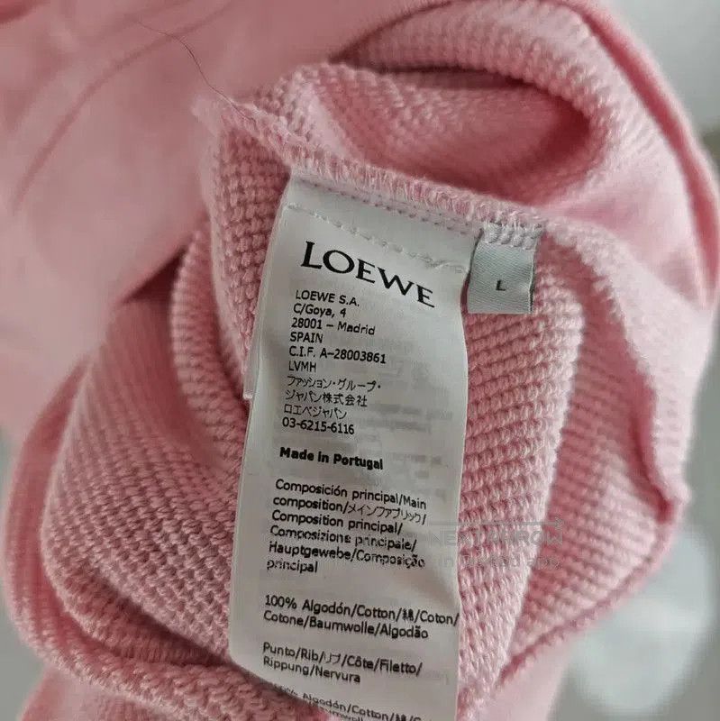 Loewe Loewe Pink Cotton Women's Hoodie . Size L / US 10 / IT 46 - 4 Thumbnail