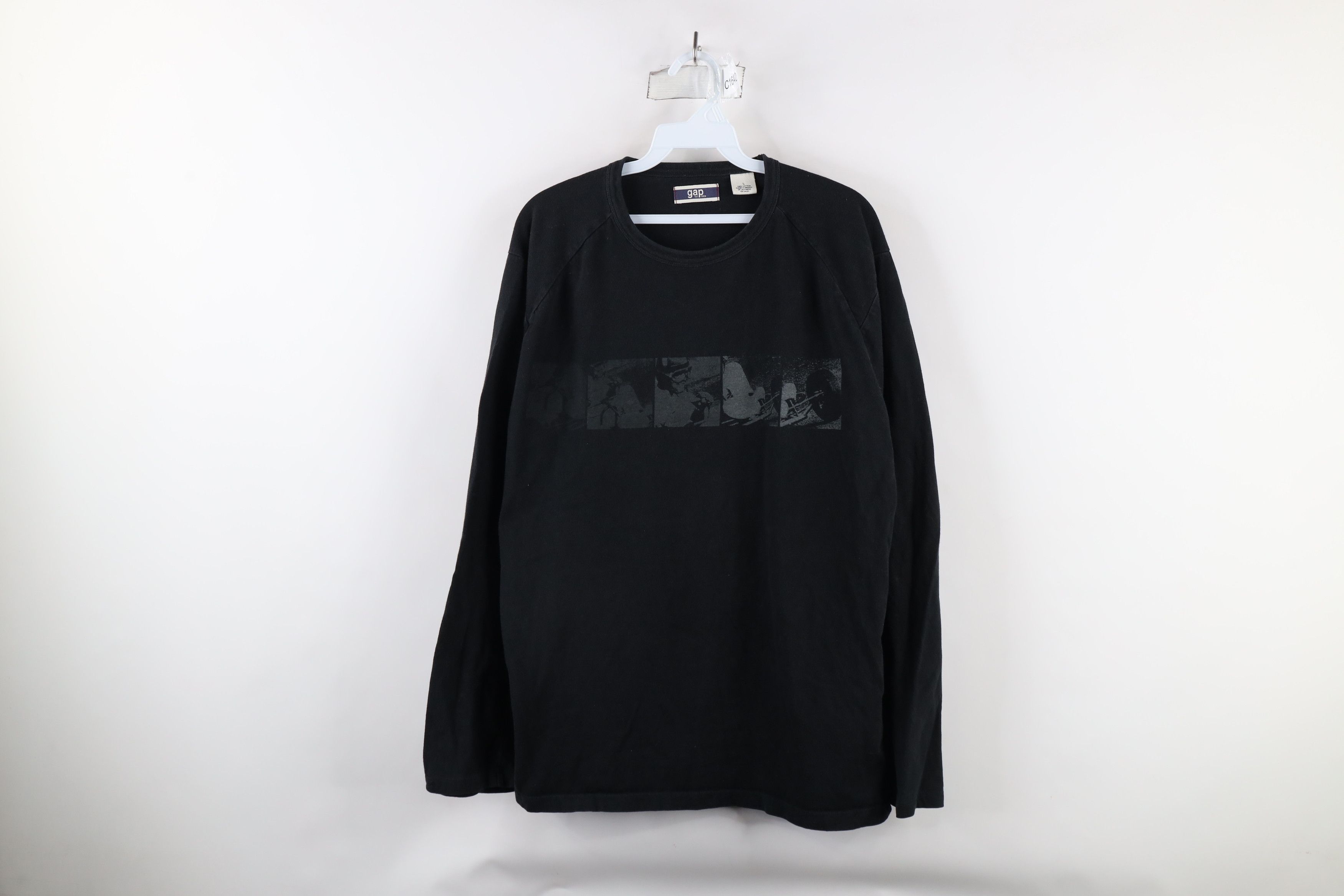 Gap × Vintage Vintage Y2K 2002 Gap Racing Long Sleeve T-Shirt Black Cotton Size US L / EU 52-54 / 3 - 1 Thumbnail