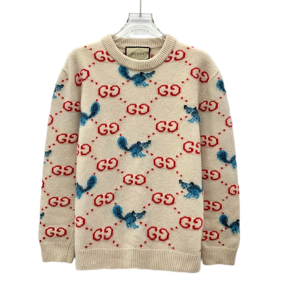 Gucci Gucci Animal Allover Print Long Sleeve Knit Sweater K26WX Size S / US 4 / IT 40 - 1 Thumbnail