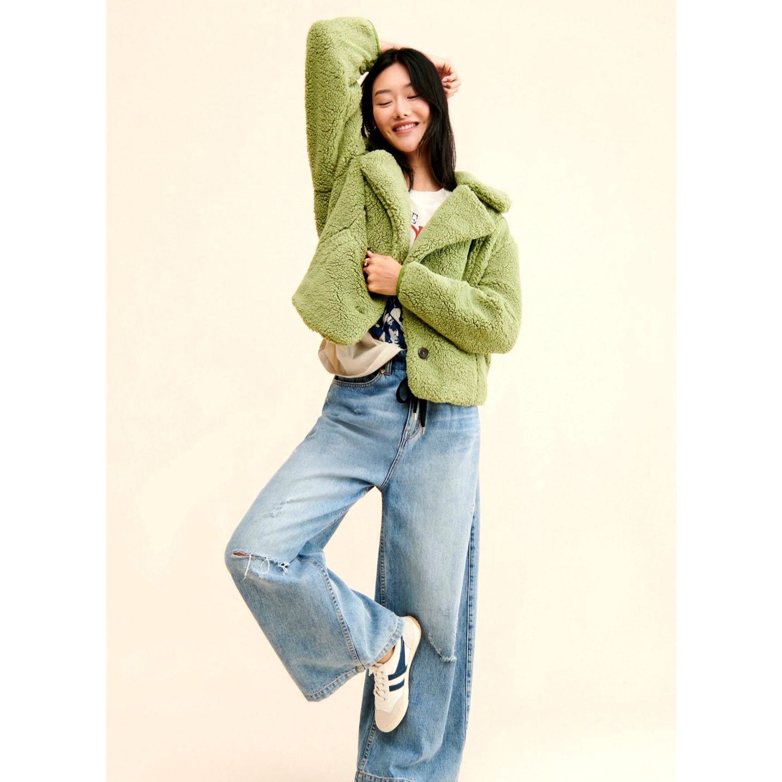 Free People Free People Joplin Cozy Jacket in Greyed Olive size M Size M / US 6-8 / IT 42-44 - 4 Thumbnail