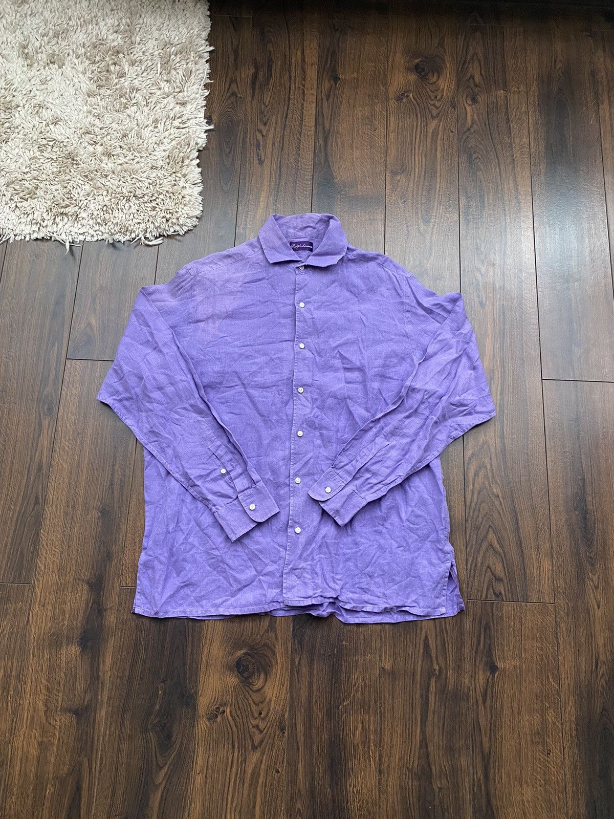 Polo Ralph Lauren 100% Linen Ralph Lauren Purple Label Dress Shirt ...