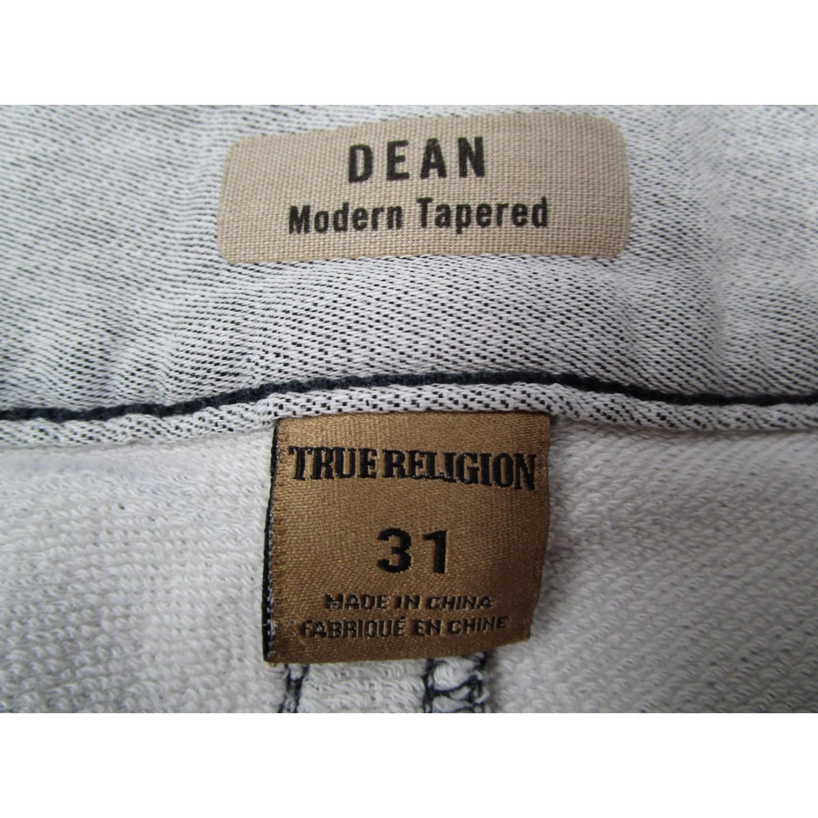 True Religion True Religion Shorts Mens 31 Gray Dean Modern Tapered Button Fly Casual Bermuda Slim Knit 11in Inseam Pockets Front Flat Front Shipping: N/A Size US 31 - 2 Thumbnail
