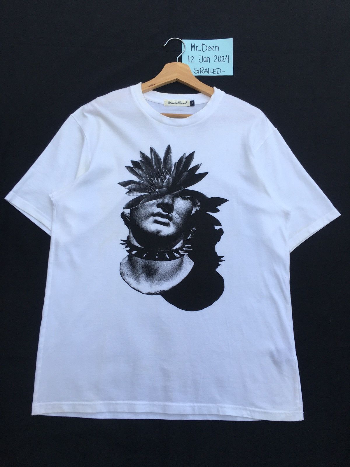 Undercover Rare Illusion Face & Flower Print Tee