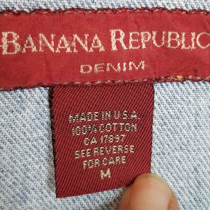 Banana Republic Banana Republic Womens Cropped Denim Vest Size M Western Size M / US 6-8 / IT 42-44 - 4 Thumbnail