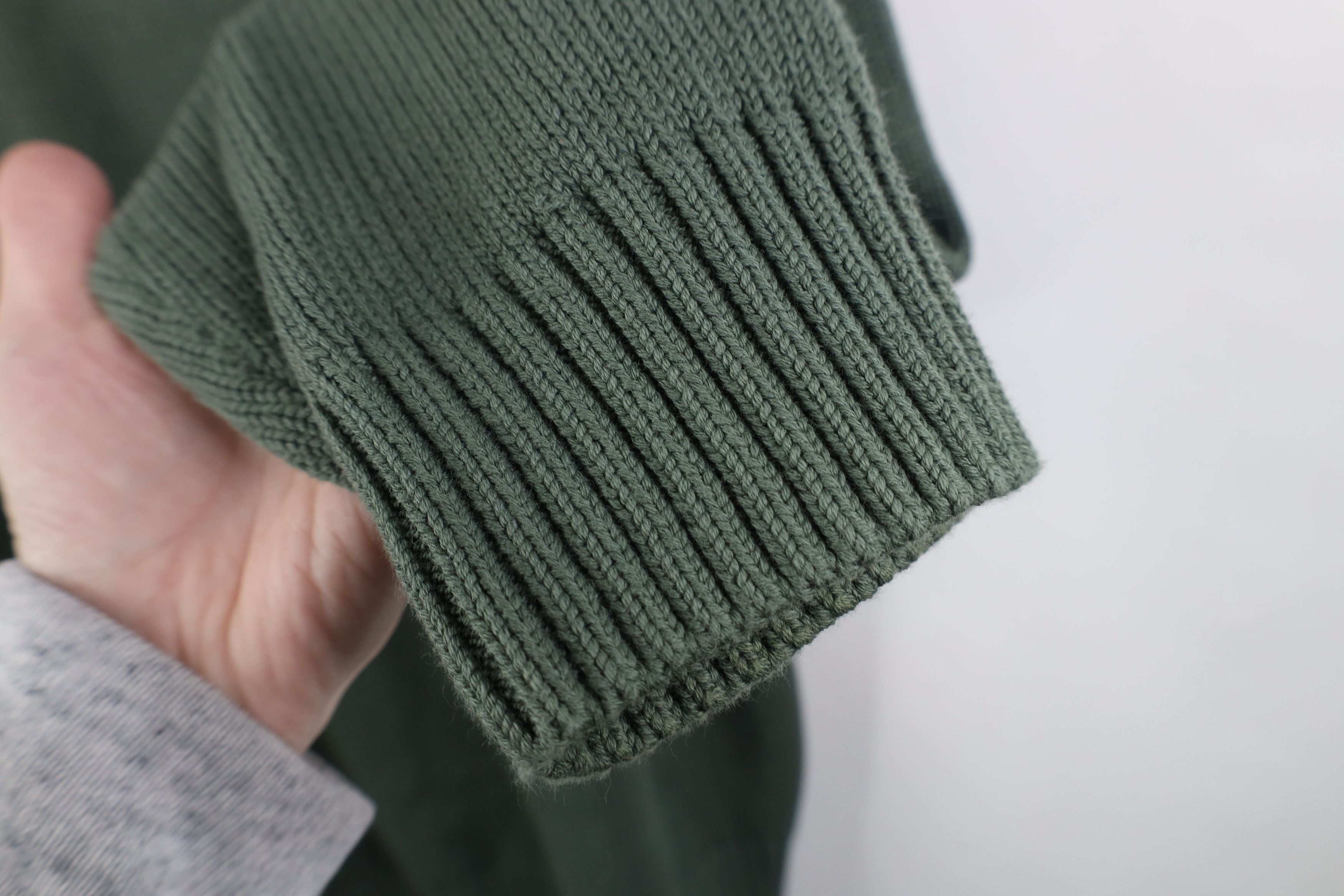 Lands' End Vintage 90s Lands End Cotton Knit Crewneck Sweater Green Size US XL / EU 56 / 4 - 5 Thumbnail