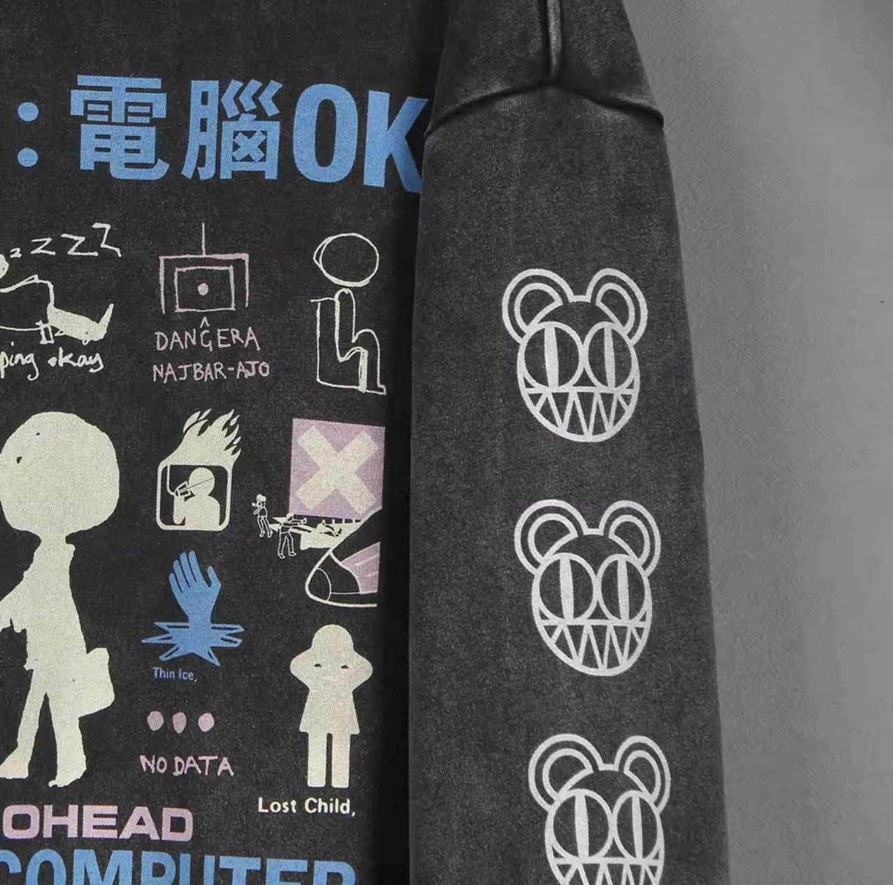 Designer × Japanese Brand Japanese Cartoon Print Hoodie Washed Black Size US L / EU 52-54 / 3 - 2 Thumbnail
