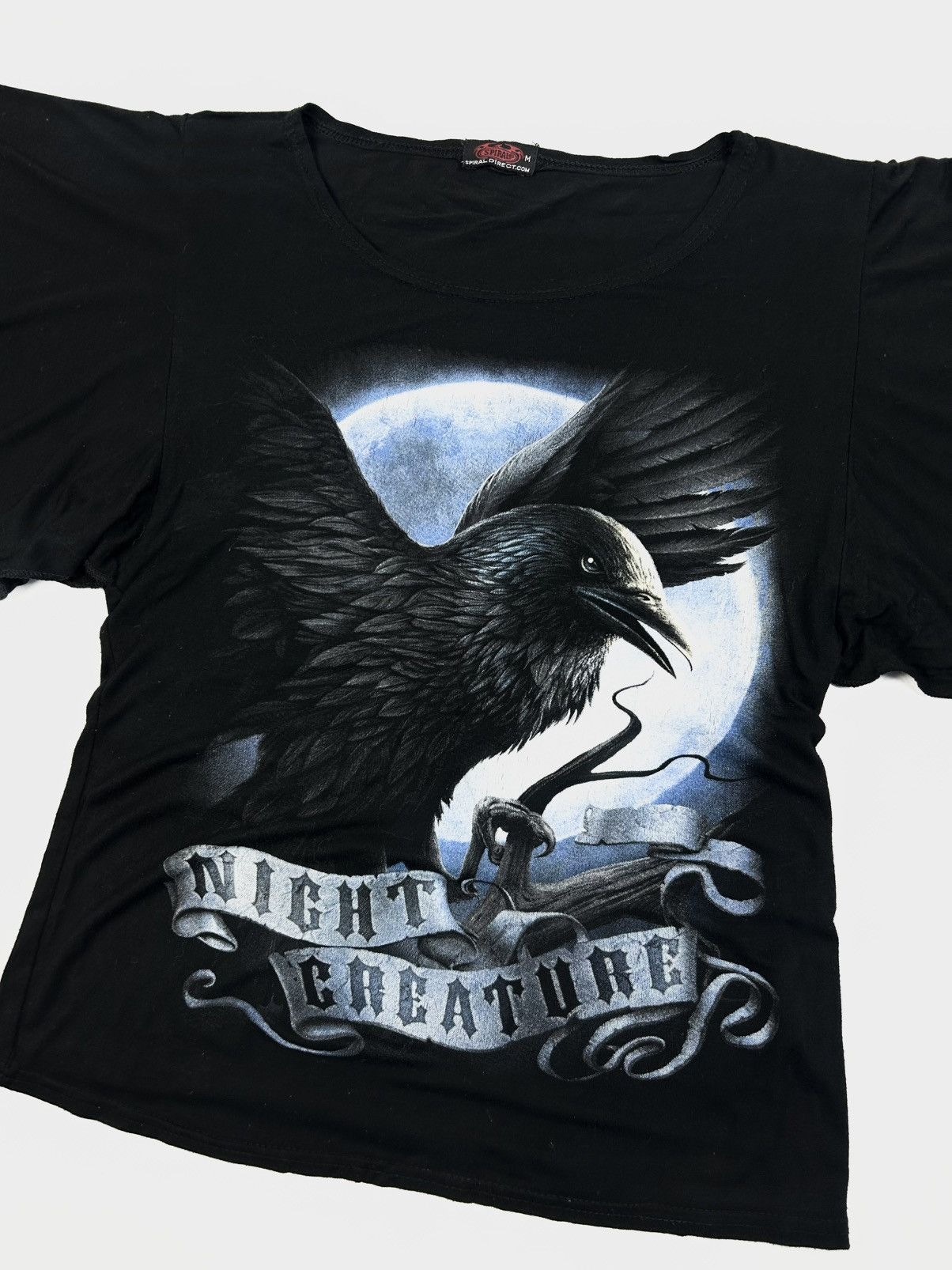 Vintage Y2k Spiral Gothic Crow Top Tshirt Avant Garde Size M / US 6-8 / IT 42-44 - 5 Thumbnail