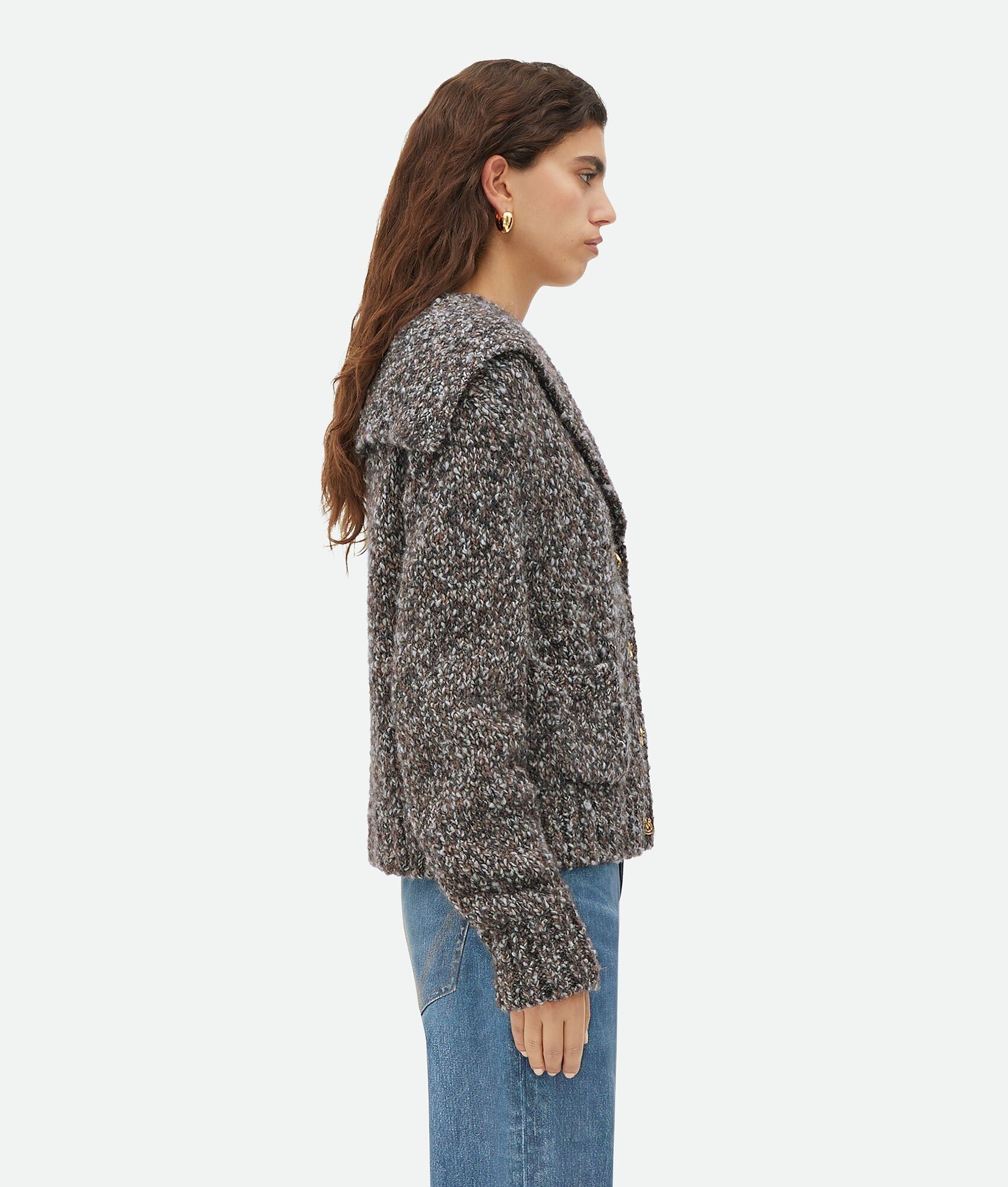 Bottega Veneta o1y0725 Cardigan in Gray Size S / US 4 / IT 40 - 3 Thumbnail