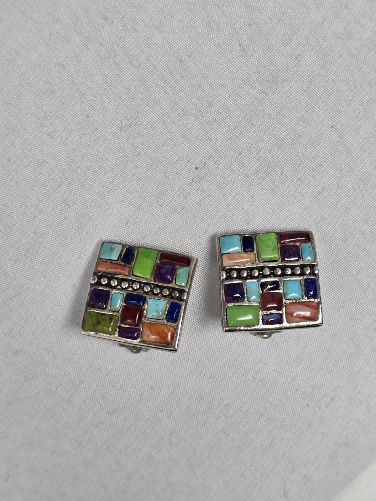 Studio D'Artisan Vintage Handmade 925 Sterling Silver Artisan Earrings Size ONE SIZE - 1 Thumbnail