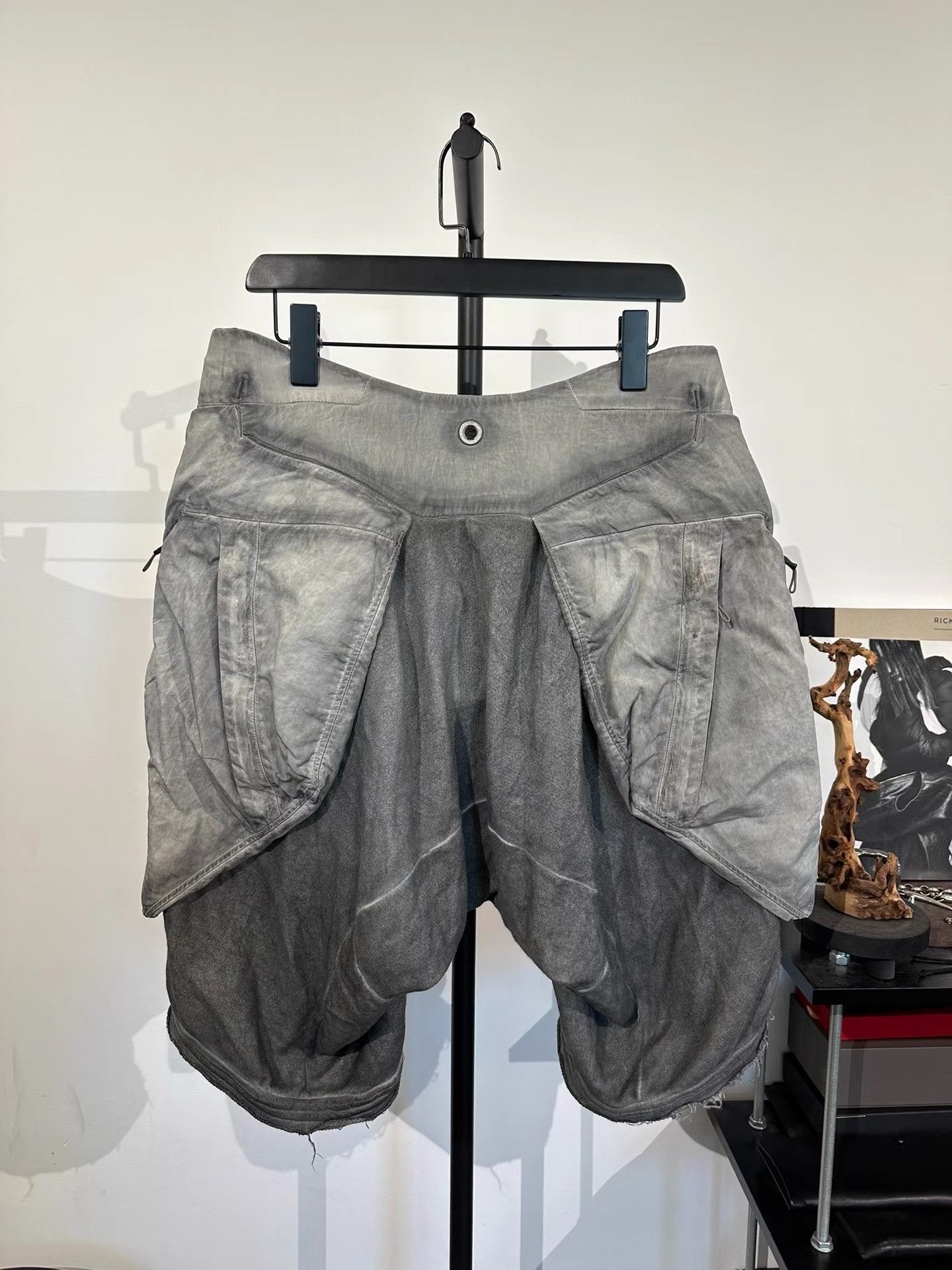 Hamcus Hamcus Manta Ray Nylon Spliced Drop Crotch Shorts K35 Size US 33 - 2 Thumbnail