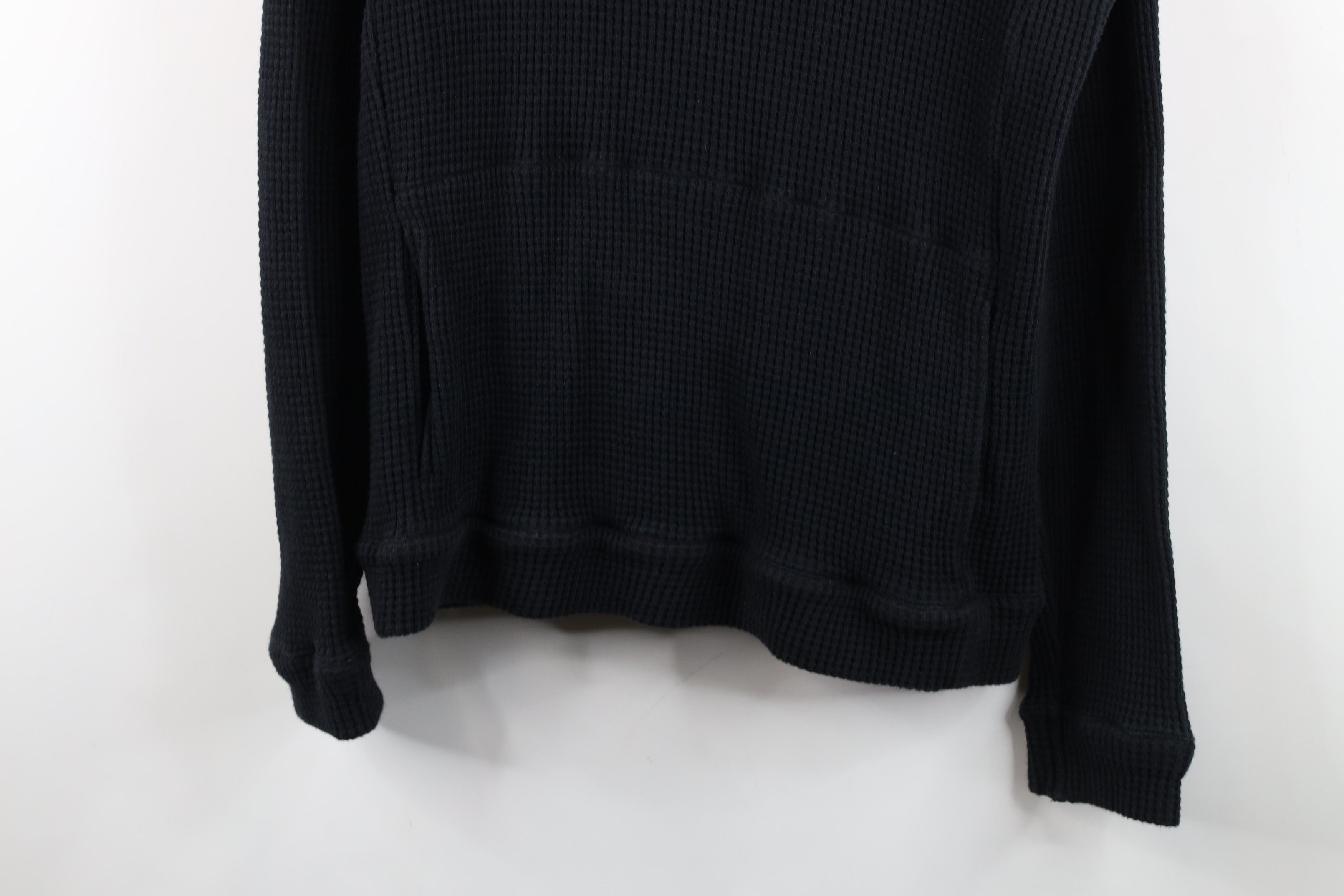 Armani Exchange Armani Exchange Leather Trim Thermal Waffle Knit Hoodie Size US L / EU 52-54 / 3 - 3 Thumbnail