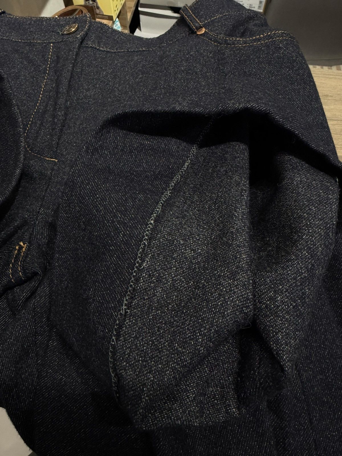 Celine CELINE triomphe Back logo wool flare croped pants vintage Size 28" / US 6 / IT 42 - 21 Thumbnail