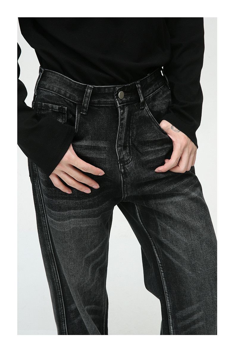 Vintage Retro Stripe Straight Jeans Size US 33 - 3 Thumbnail