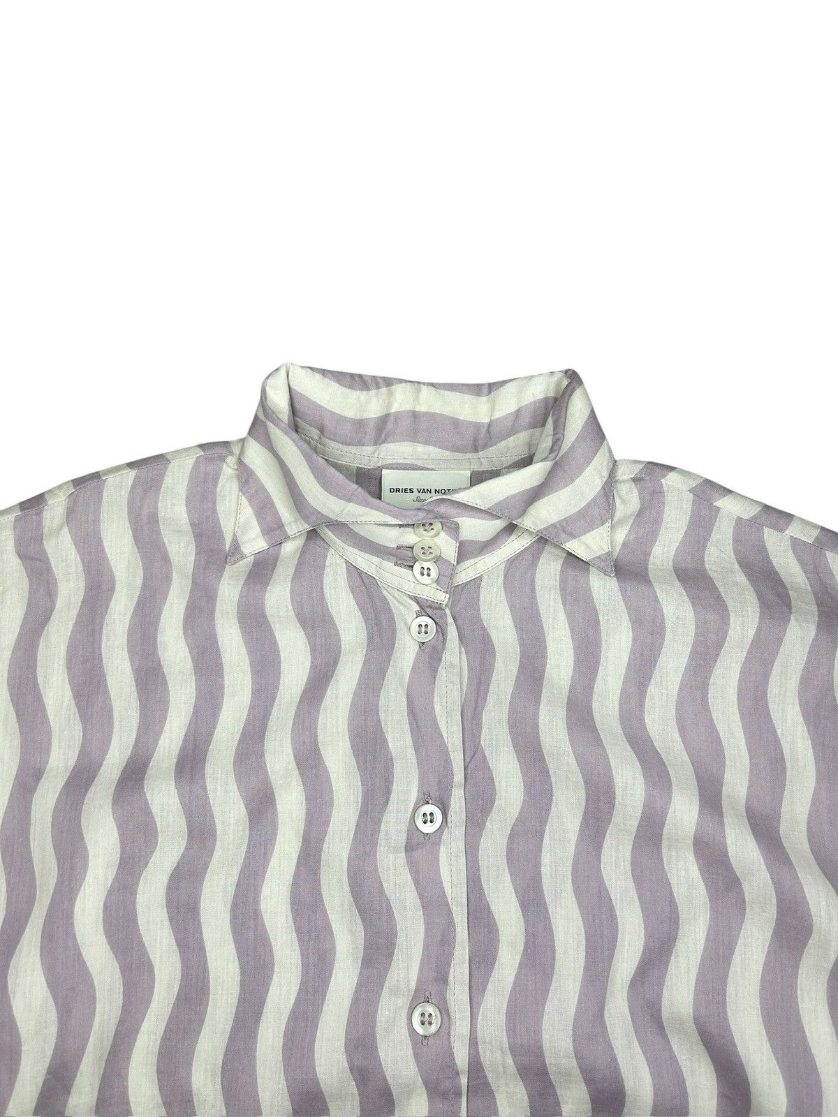 Dries Van Noten 00s Patterned Button Up Shirt Size XS / US 0-2 / IT 36-38 - 2 Thumbnail