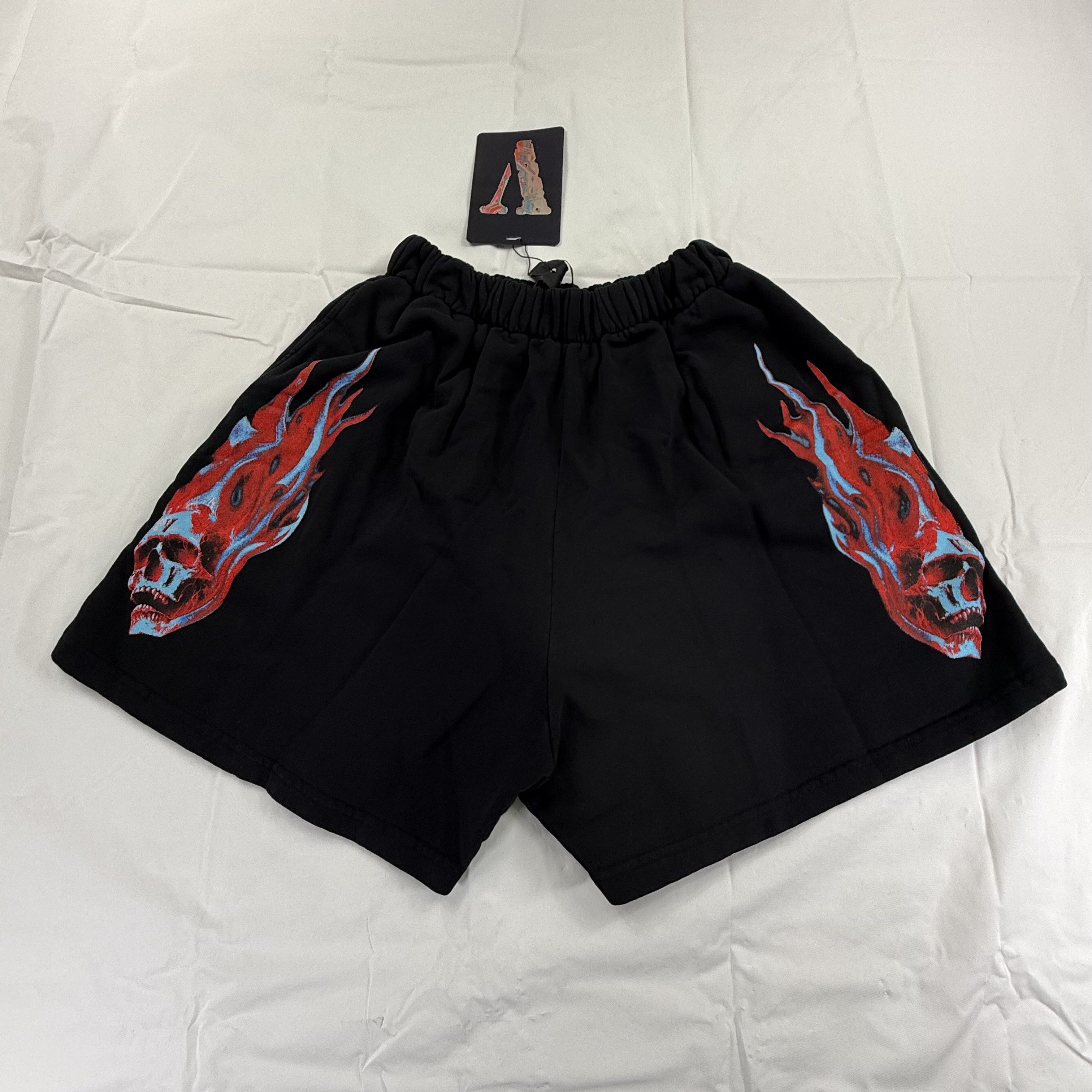Vlone Vlone Red Skully Shorts Flame Skull Graphic Mens XL NEW Size US 40 / EU 56 - 1 Thumbnail