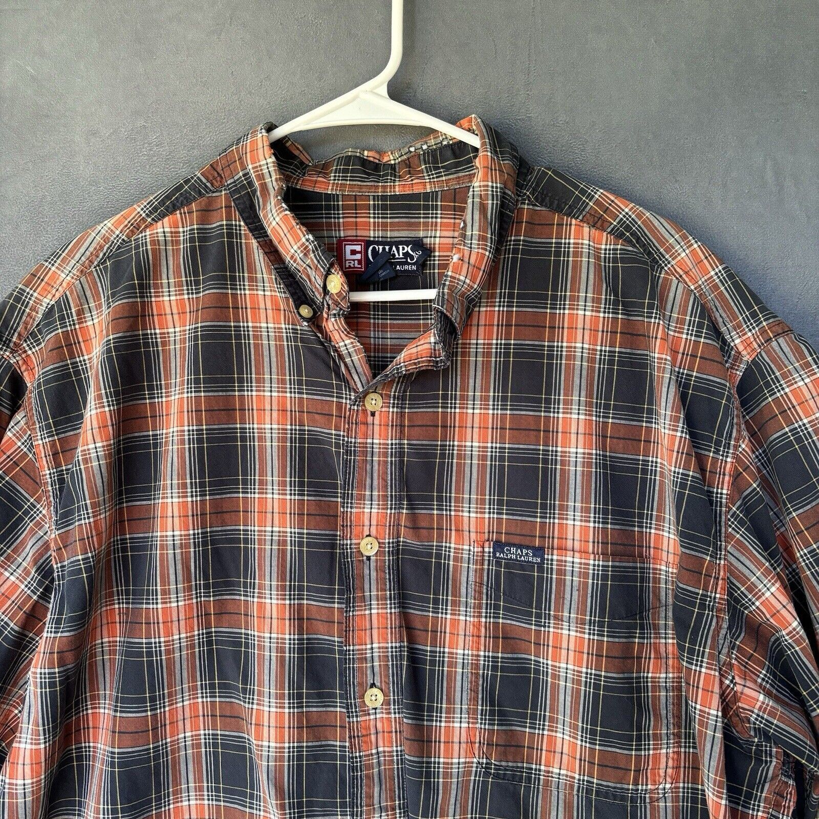 Chaps Vintage Chaps Ralph Lauren Shirt Mens XL Button Up Plaid Size US XL / EU 56 / 4 - 2 Thumbnail