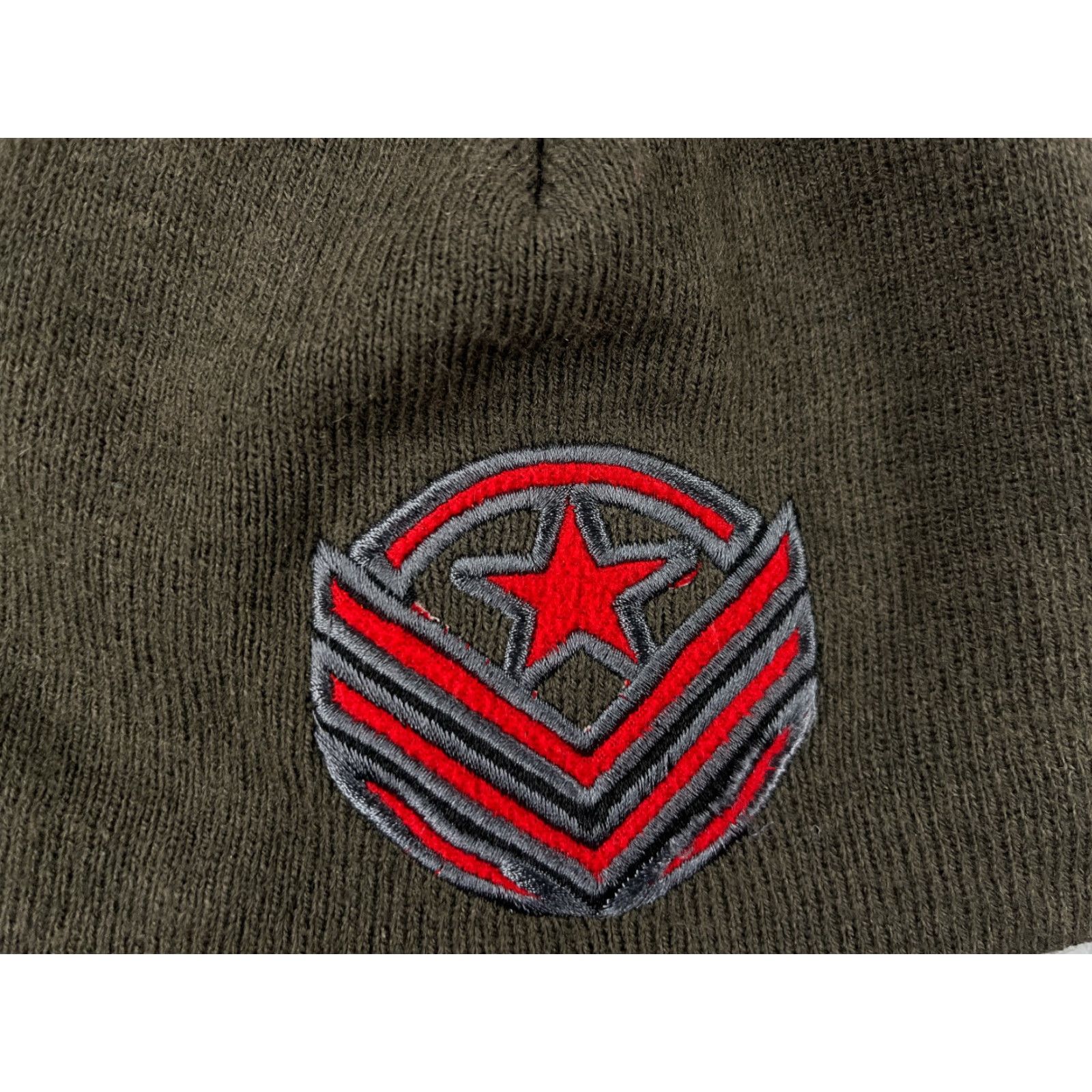 Vintage VINTAGE US Army Beanie Toque Adult Small Green Gray Knit Acrylic Polyester Lined Ski Size ONE SIZE - 2 Thumbnail