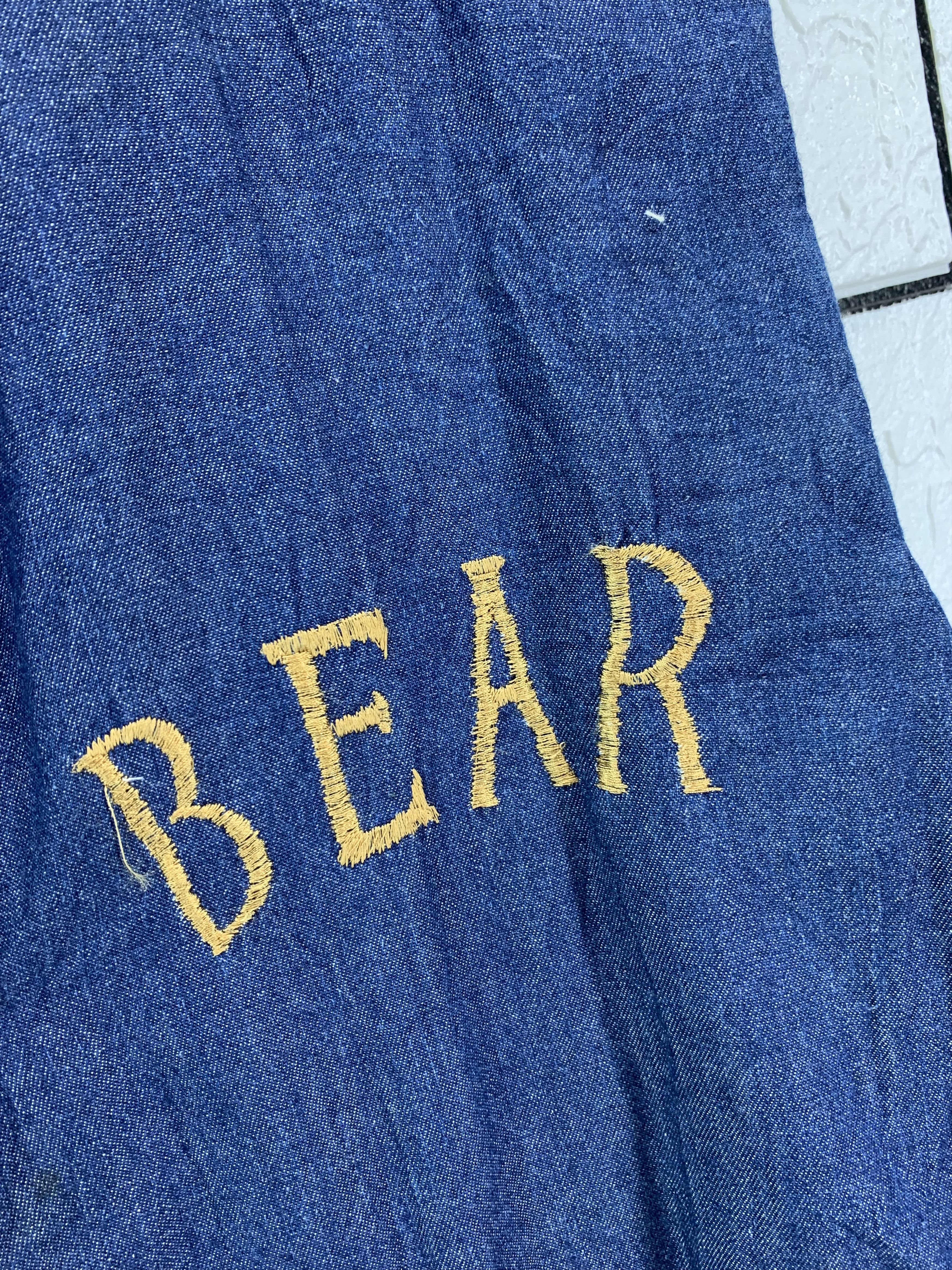 Japanese Brand Vintage Denim Embroidered patch Bear Size US L / EU 52-54 / 3 - 2 Thumbnail