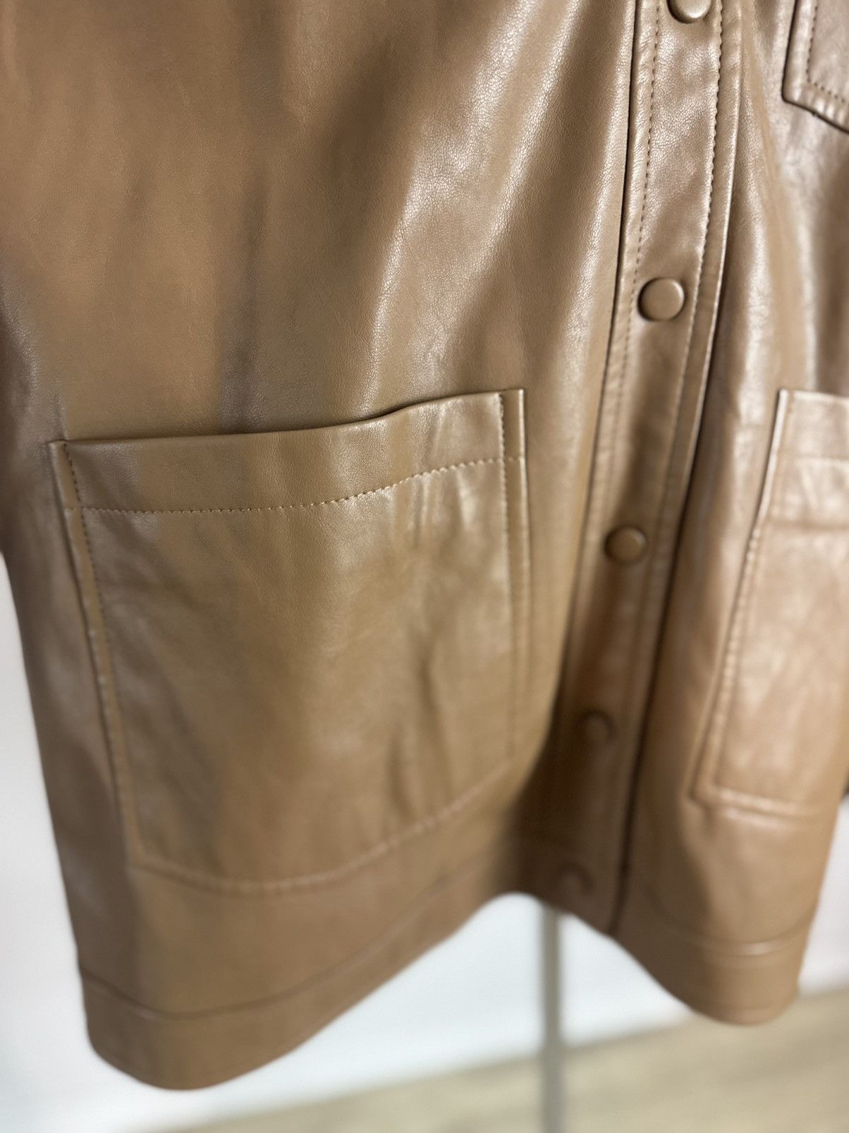 Samsoe Samsoe Camel Vestine soft faux leather Jacket with belt Size XL / US 12-14 / IT 48-50 - 10 Thumbnail