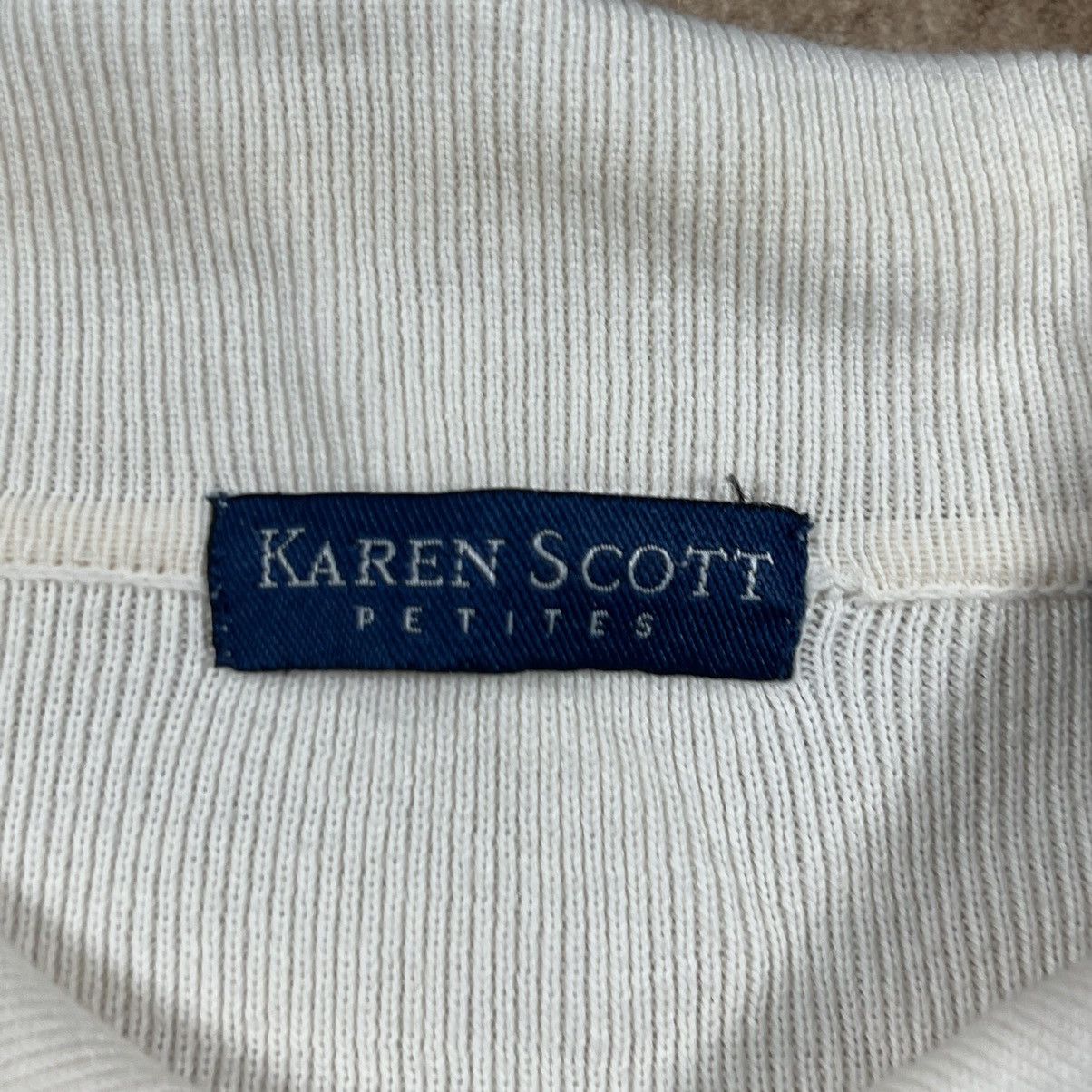 Other Karen Scott Cardigan Womens Petite Large PL Collared Zip Up Size L / US 10 / IT 46 - 4 Thumbnail