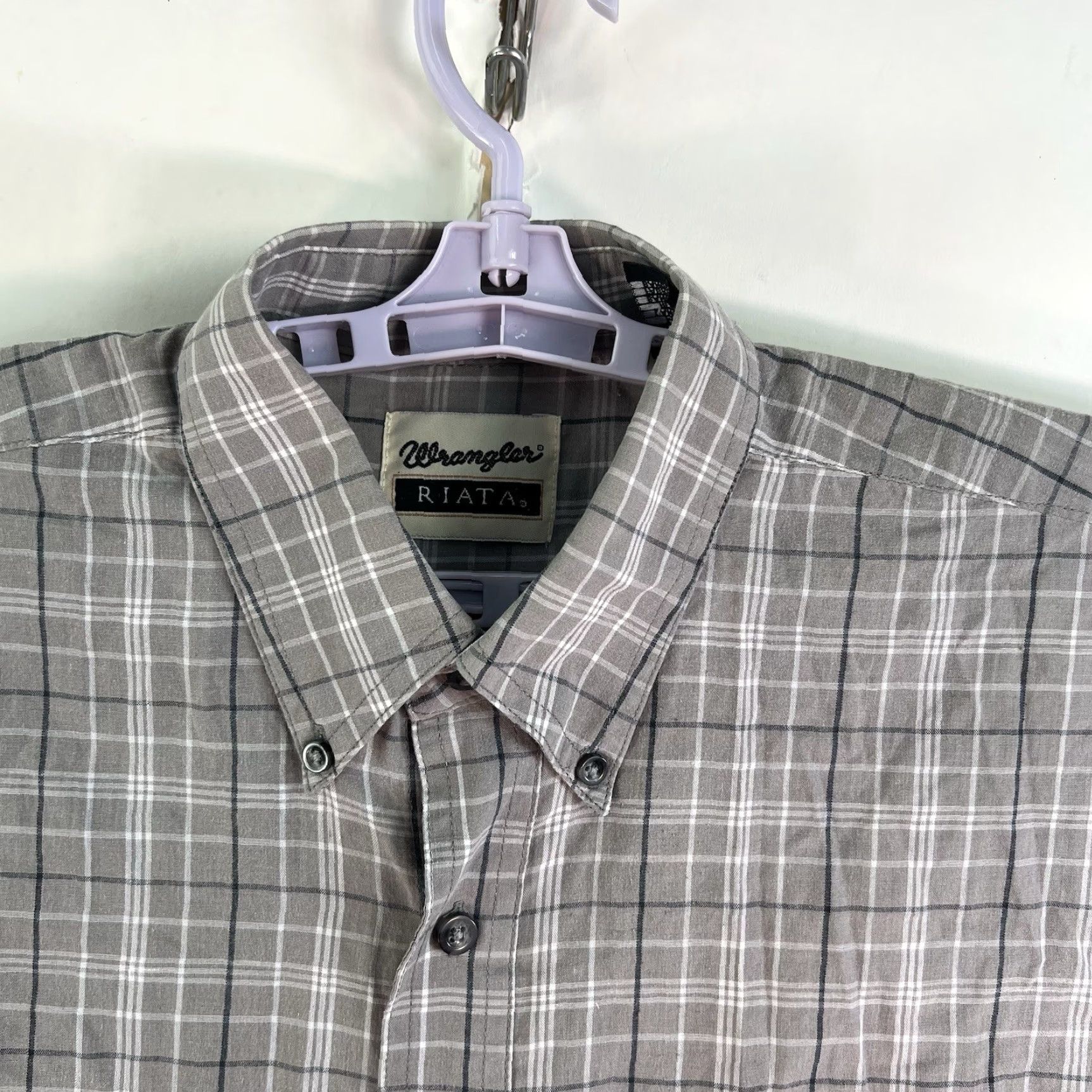 Wrangler Wrangler Rita Plaid Button Down Shirt Men’s L Long Sleeve Gray Size US L / EU 52-54 / 3 - 4 Thumbnail