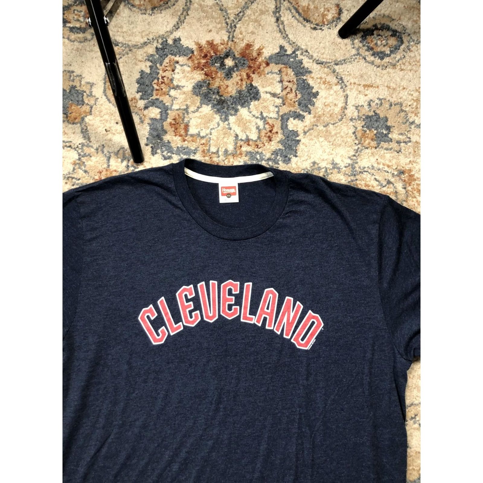 Vintage VINTAGE Homage Cleveland Ohio Shirt Mens 2XL Blue City Graphic Tee Soft Crewneck Size US XXL / EU 58 / 5 - 6 Thumbnail