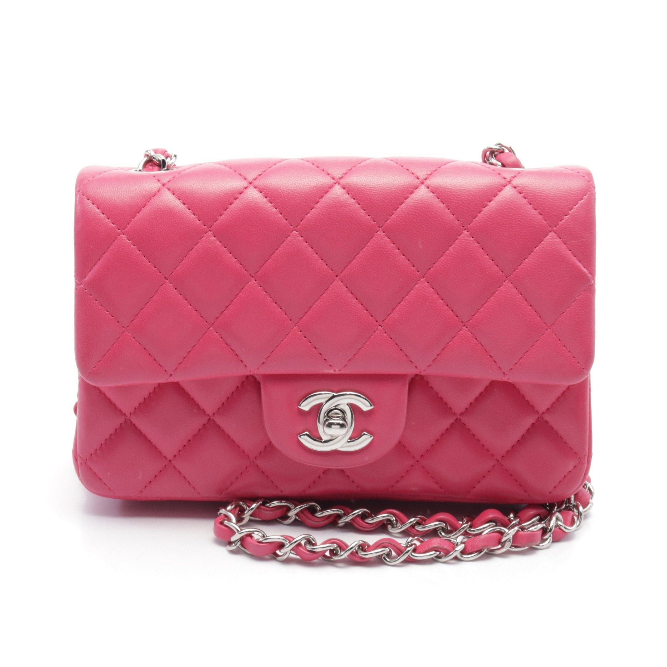 Chanel Chanel Mini Matelasse 20 Chain Shoulder Bag Leather Pink Purple Silver Hardware Size ONE SIZE - 1 Thumbnail