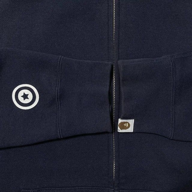 Bape BAPE CAMO Crazy Face Tiger Shark Full Zip Hoodie Navy APE Size US L / EU 52-54 / 3 - 7 Thumbnail
