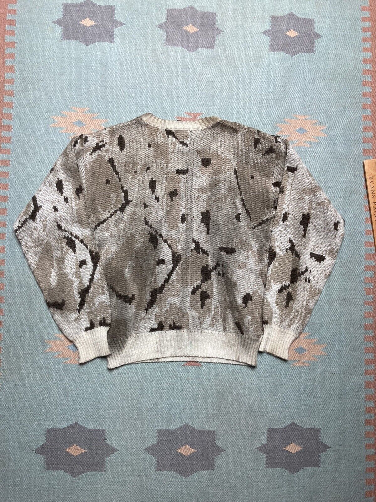 Vintage VTG 80s knit sweater Kennington abstract acrylic women’s XL Size XL / US 12-14 / IT 48-50 - 4 Thumbnail