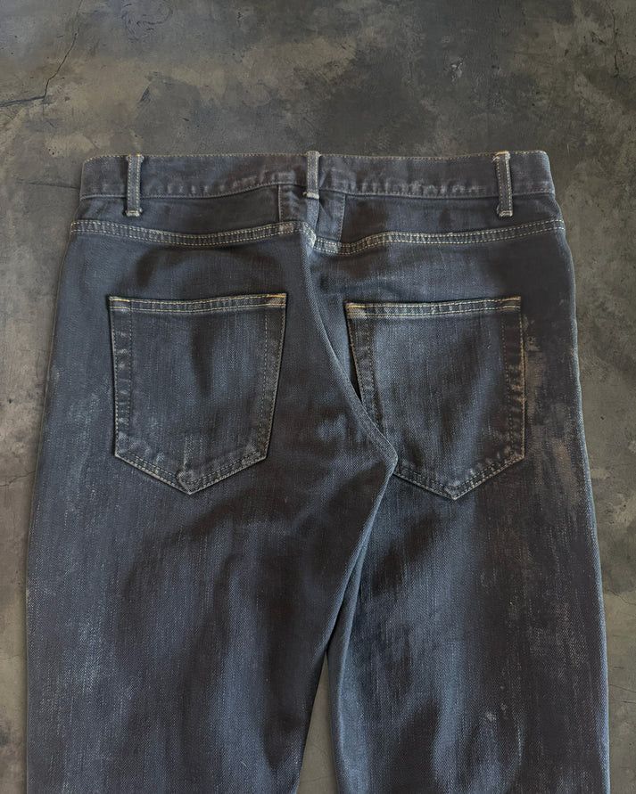 Saint Laurent Paris SAINT LAURENT FW2014 RUNWAY OIL STAIN JEANS Size US 30 / EU 46 - 5 Thumbnail