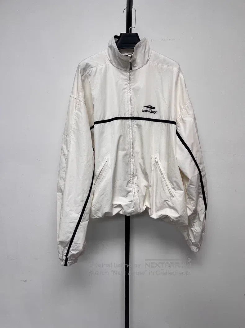 Balenciaga Balenciaga 3B Embroidered Color Block Jacket White Size US XS / EU 42 / 0 - 1 Thumbnail