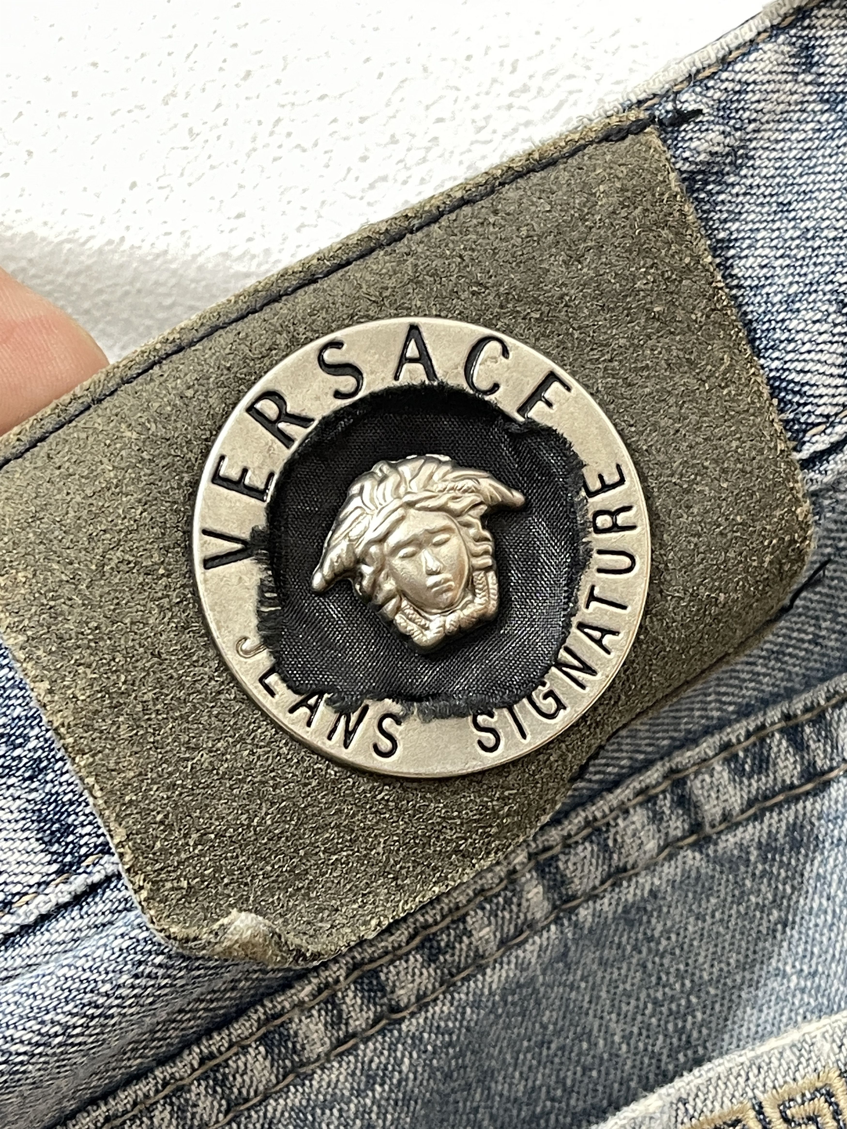 Versace Vintage Versace Jeans Couture Faded Distressed Baggy Pants Size US 42 / EU 58 - 8 Thumbnail