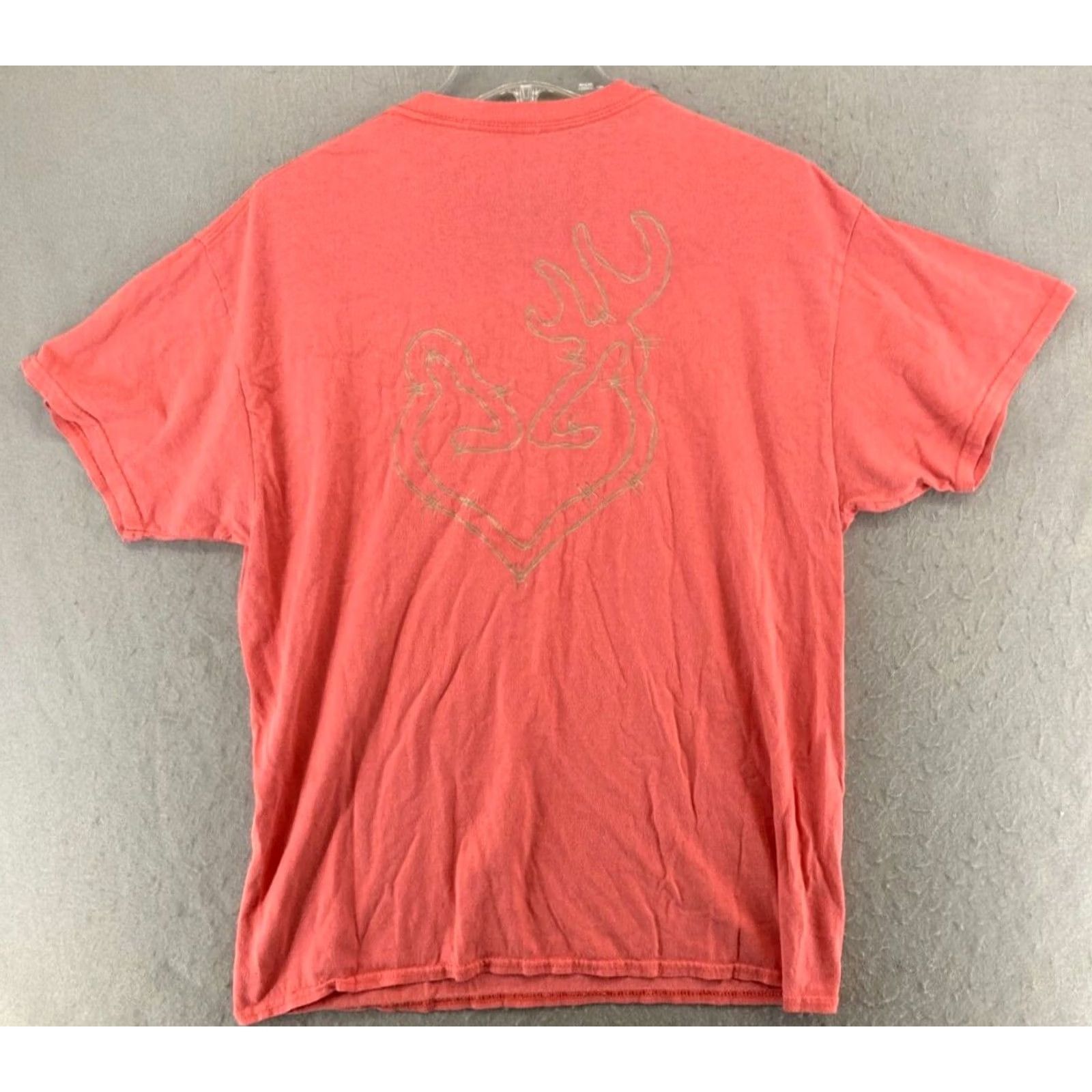 Vintage Browning Womens T-Shirt Large Pink Logo Outdoor Hunting Size L / US 10 / IT 46 - 6 Thumbnail