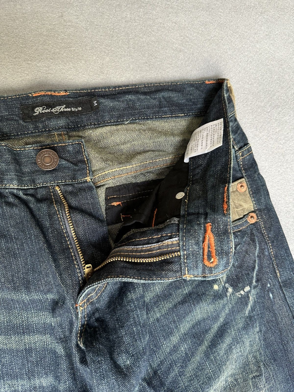 Japanese Brand FLARE Root Three Design Denim Size US 30 / EU 46 - 11 Thumbnail
