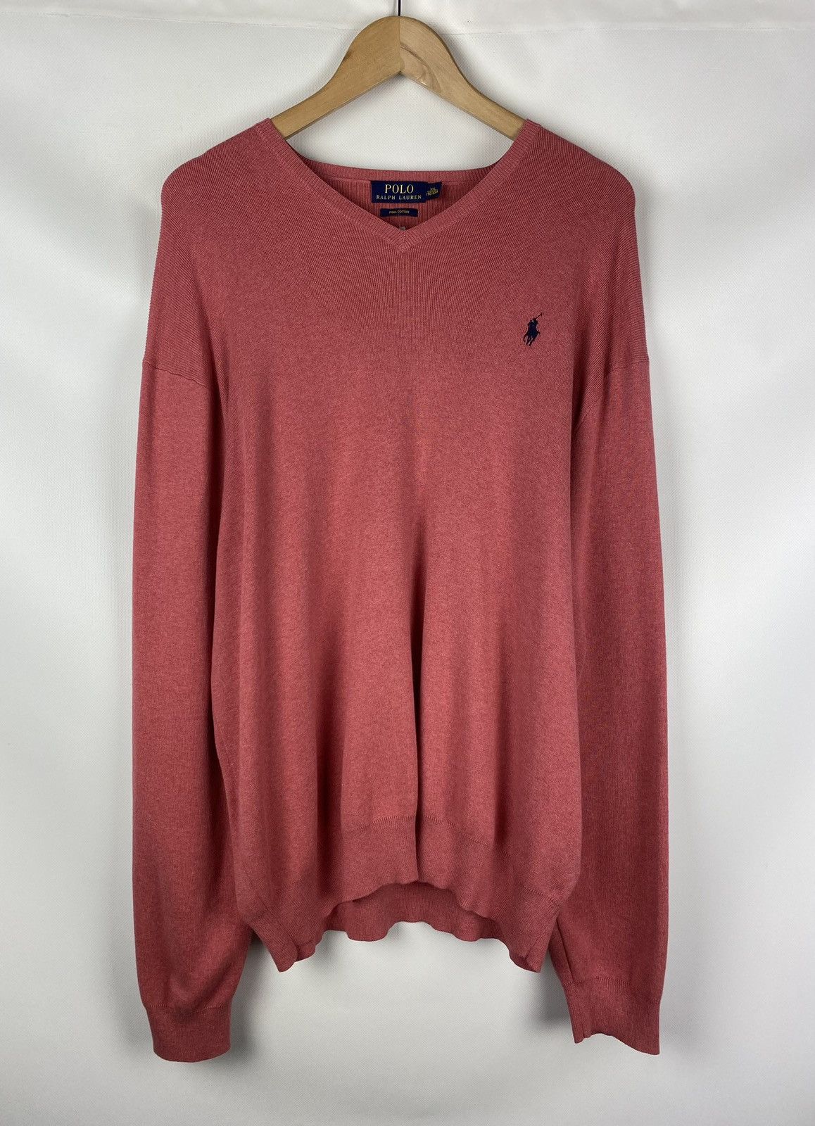 Polo Ralph Lauren Polo Ralph Lauren men’s V-neck Pima Cotton Sweater Pullover Size US XXL / EU 58 / 5 - 1 Thumbnail