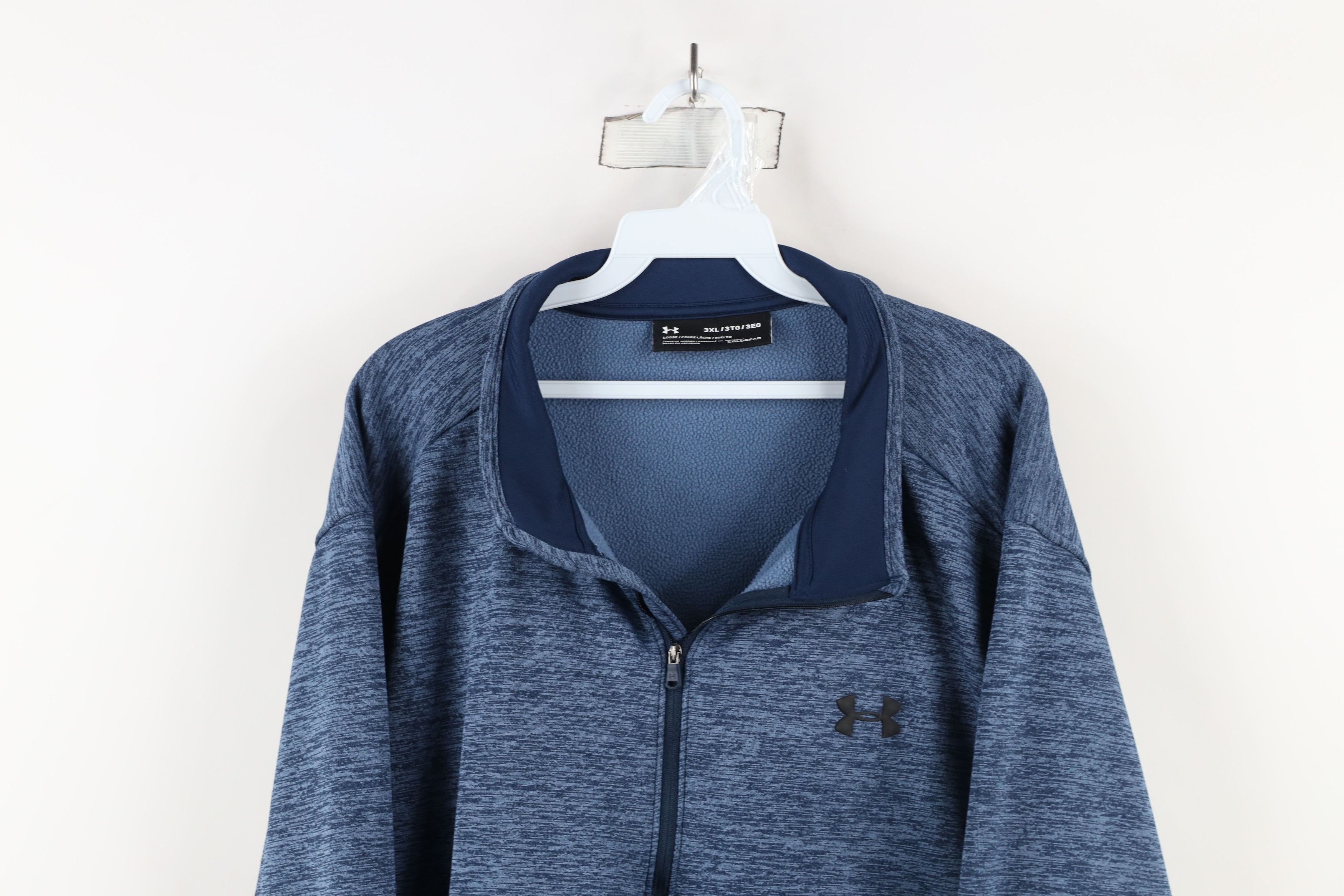 Under Armour × Vintage Under Armour ColdGear Half Zip Fleece Pullover Sweater Blue Size US XXL / EU 58 / 5 - 2 Thumbnail