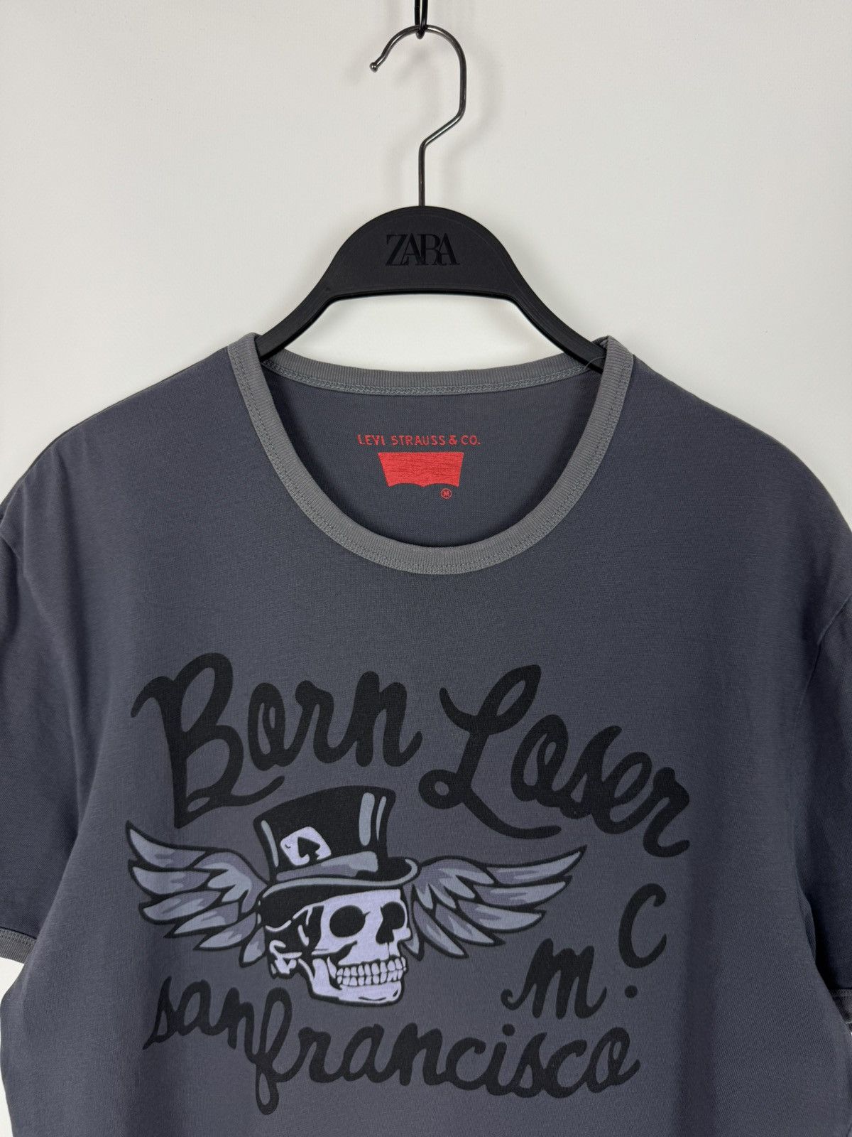 Levi's × Vintage Y2K Vintage Levi’s Born Lover Skull Single Stitch T-Shirt Size US M / EU 48-50 / 2 - 2 Thumbnail