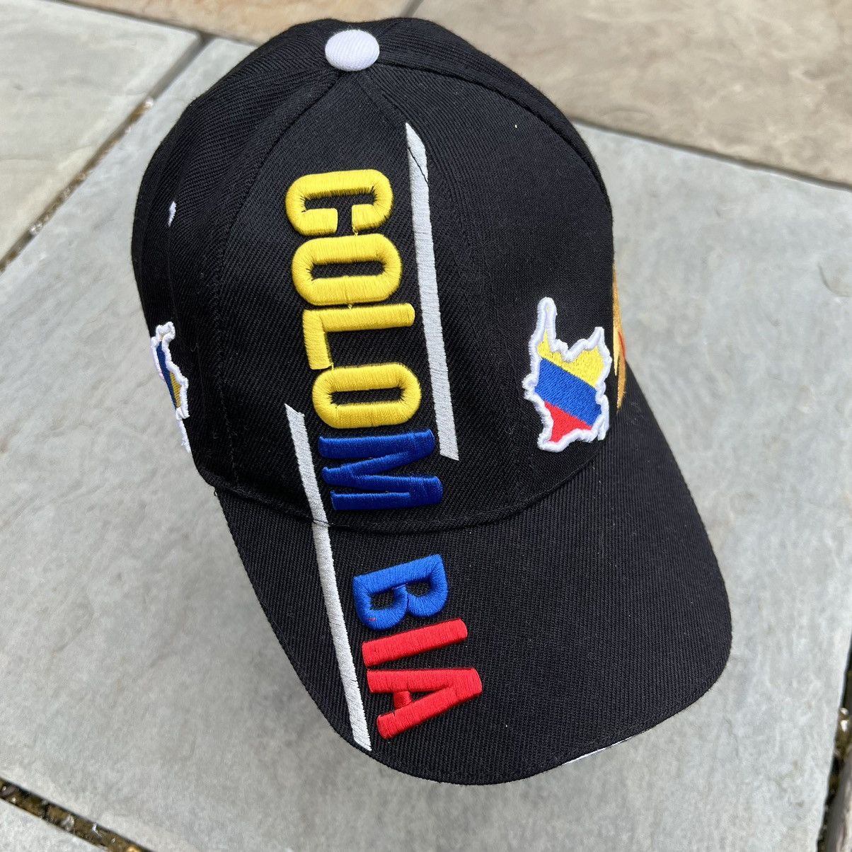 Other Columbia South America Embroidered Black Strapback Hat Size ONE SIZE - 7 Thumbnail