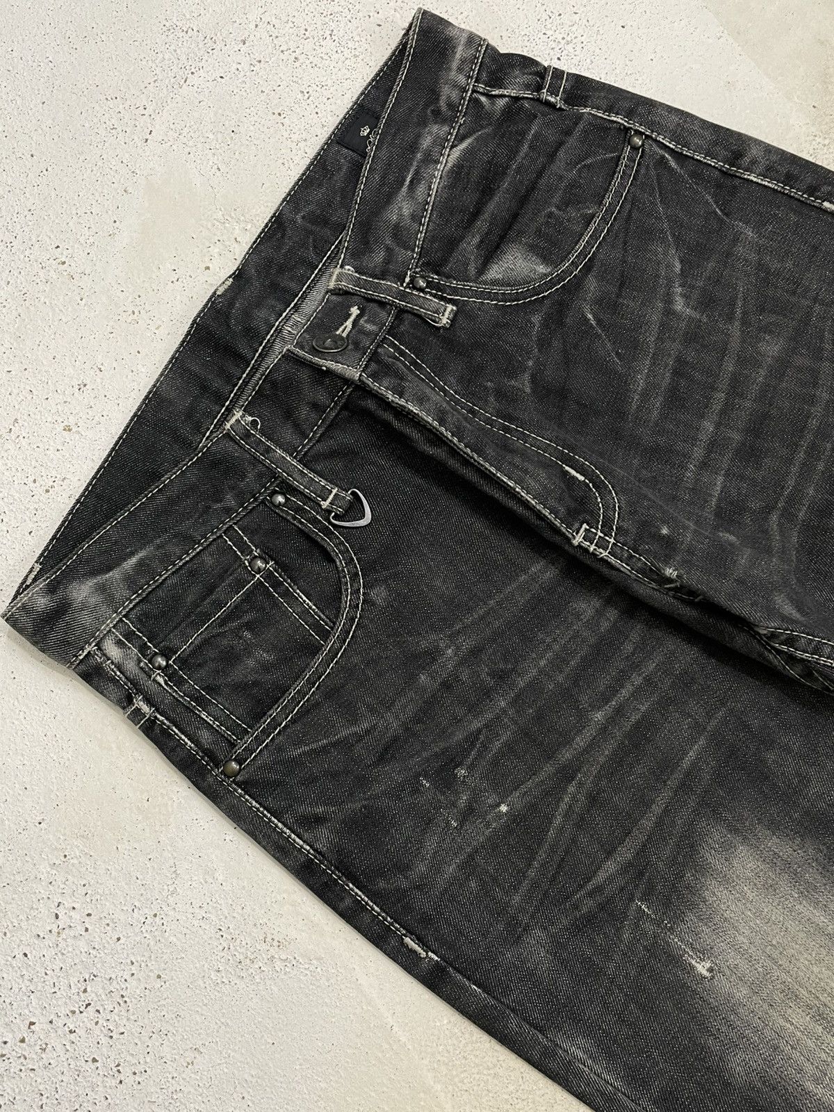 Designer Vintage Japan SemanticDesign Affliction Punk Distress Denim Size US 30 / EU 46 - 6 Thumbnail