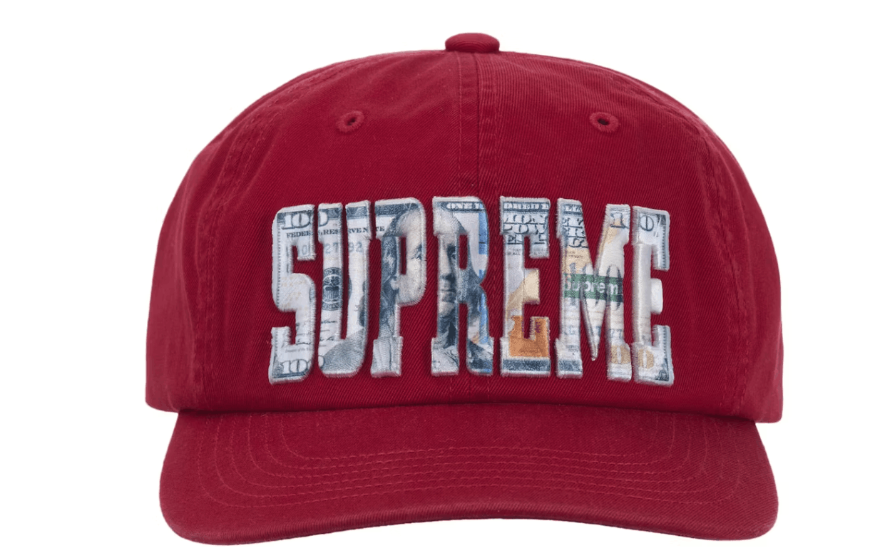 Supreme Supreme Embroidered Money Logo 6-Panel Hat Red Sz Adjustable Size ONE SIZE - 1 Thumbnail