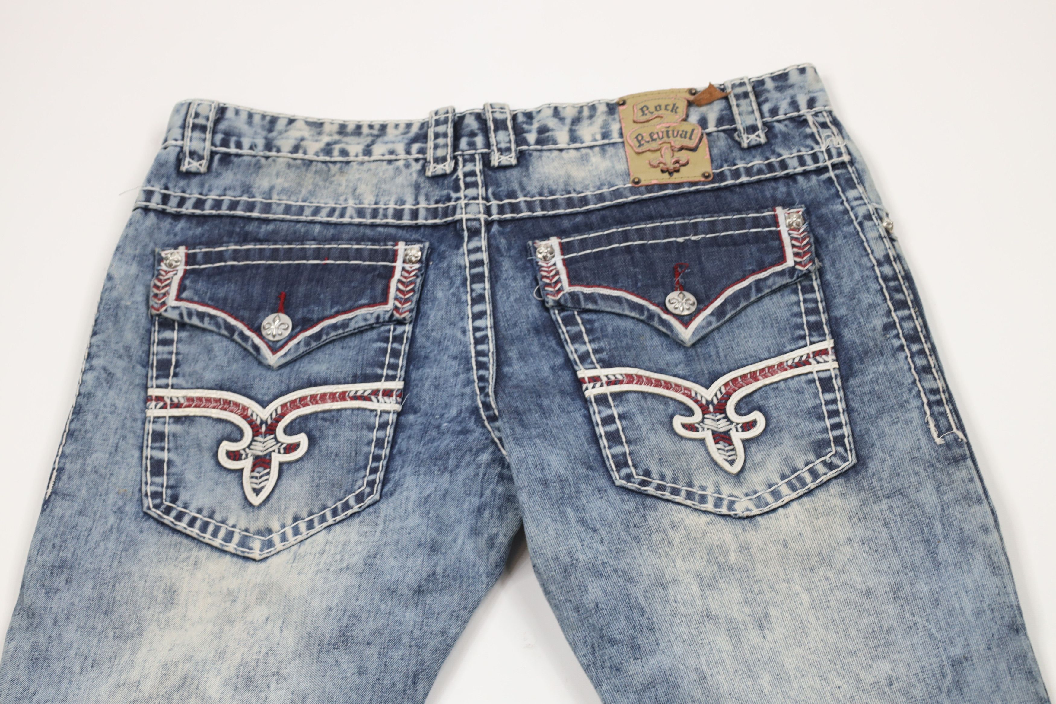 Rock Revival × Vintage Rock Revival Thick Stitch Tate Straight Stretch Jeans Size US 38 / EU 54 - 11 Thumbnail