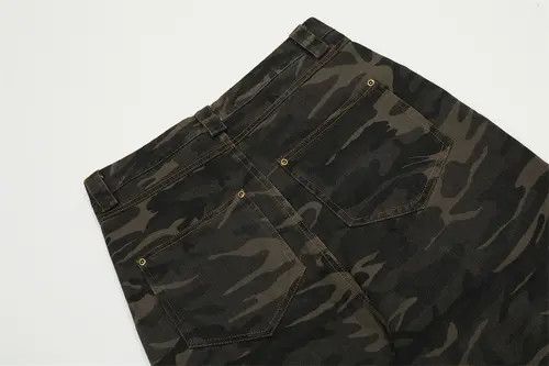VIBE American contrast camouflage loose straight-leg work jeans Size US 32 / EU 48 - 6 Thumbnail