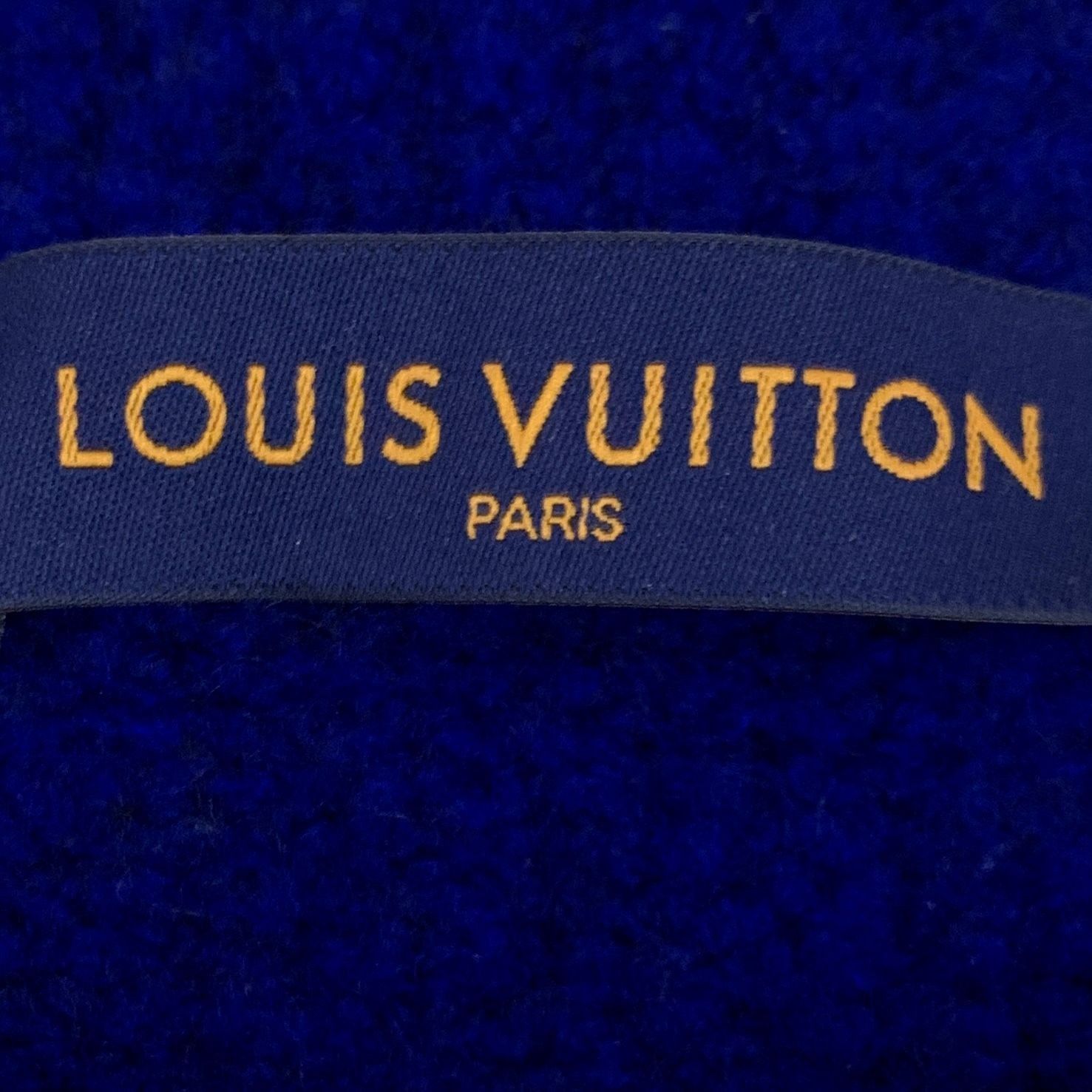 Louis Vuitton Louis Vuitton Dark Blue Logo Embroidered Woolen Round-Neck L Size US L / EU 52-54 / 3 - 2 Thumbnail